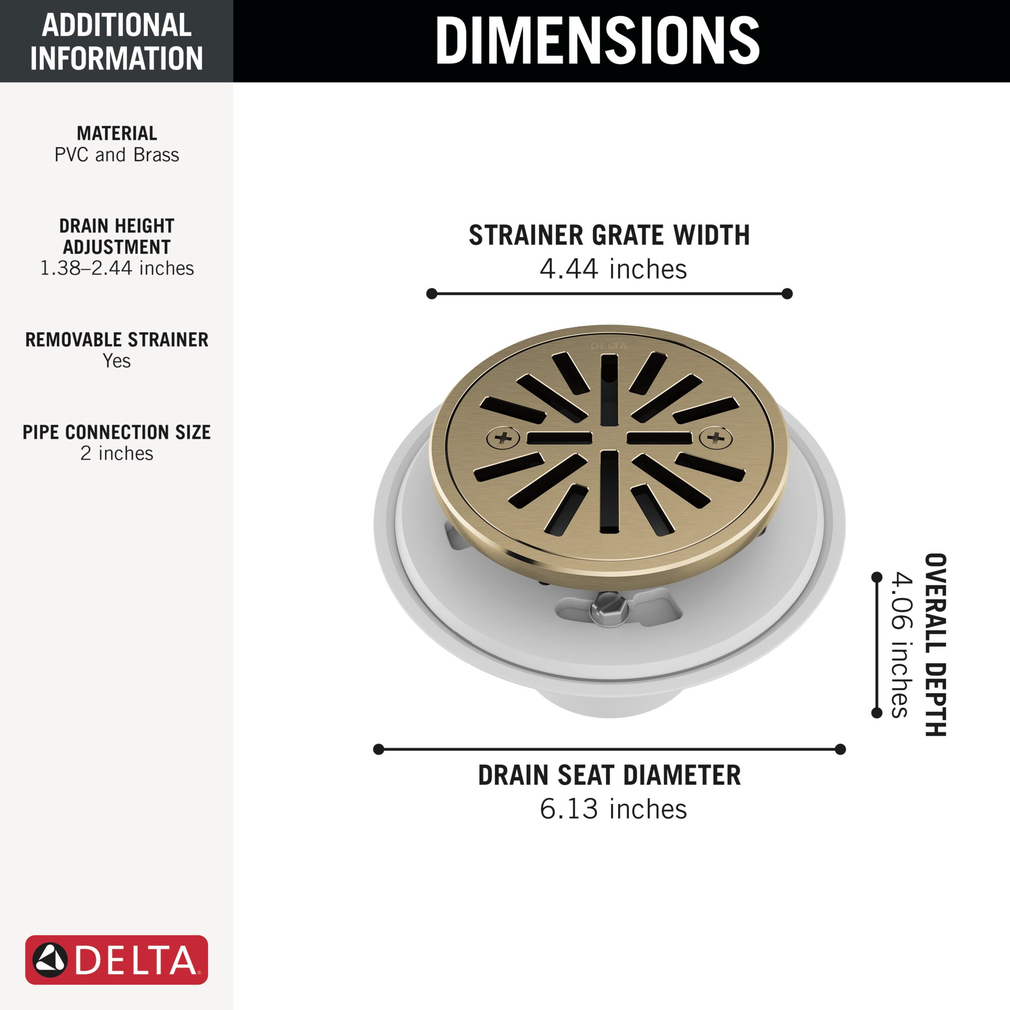 4~ Tile-In Square Shower Drain in Champagne Bronze DT062412-CZ