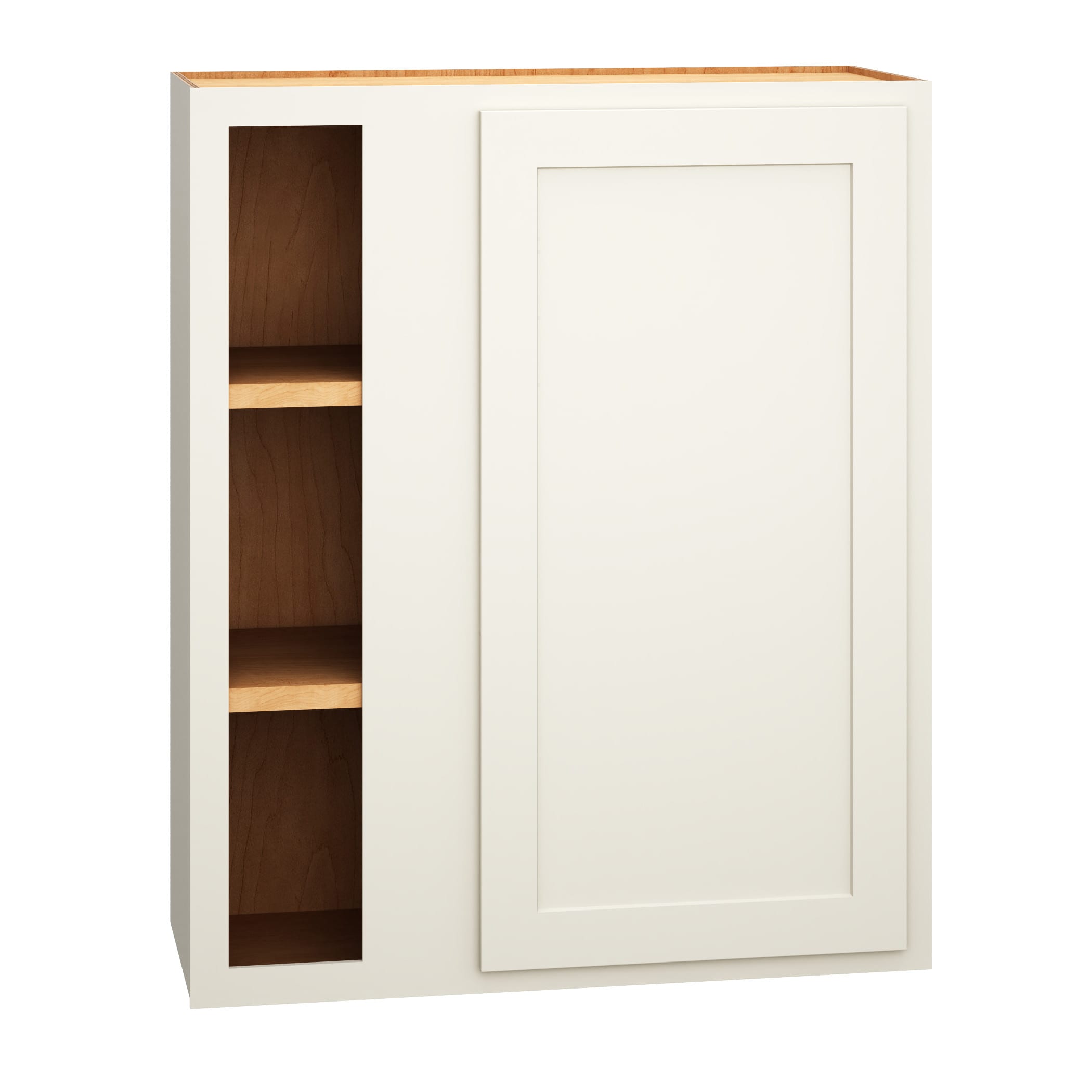 Diamond Express 321 WC3036S Jamestown 30-in W x 36-in H x 12-in D White Partial Overlay Blind Corner wall Fully assembled Plywood Cabinet (Recessed Panel Shaker)
