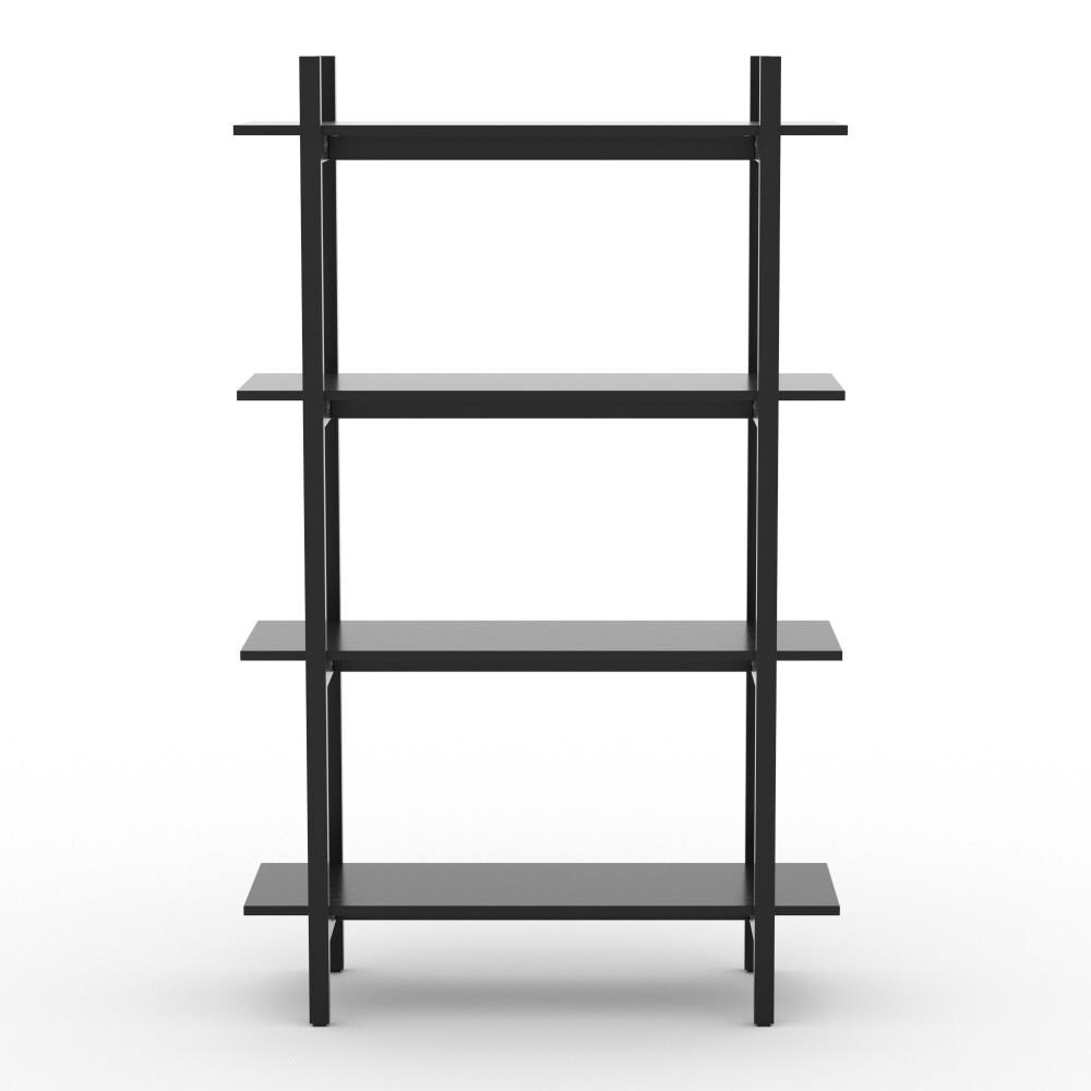 RST Brands Emery Black Metal 4-Shelf Bookcase (35-in W x 57-in H x 14 ...