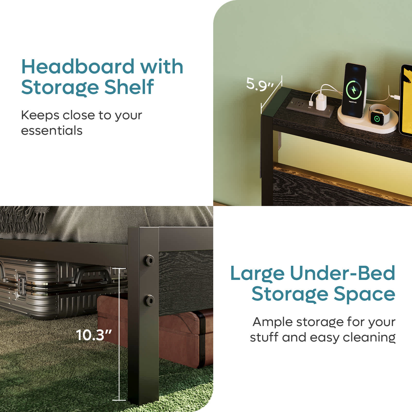 Bestier LOW-B700909SUS-BLKG beds - View #6