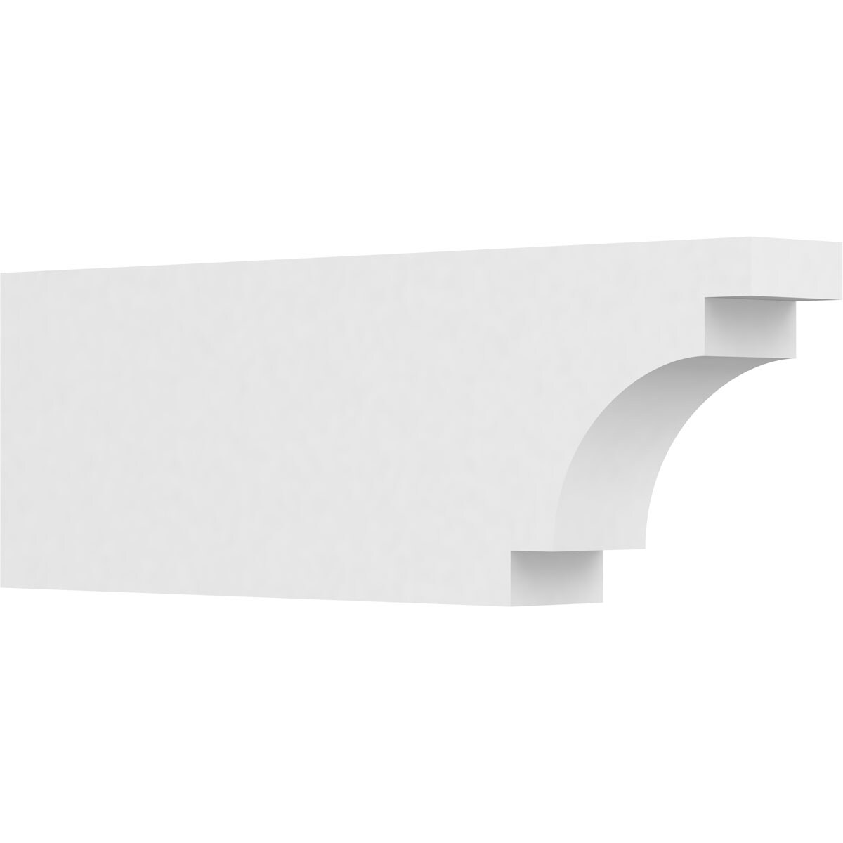 Ekena Millwork RFTP04X10X30MED Standard Mediterranean 4-in X 10-in X 30-in White PVC Rafter tail