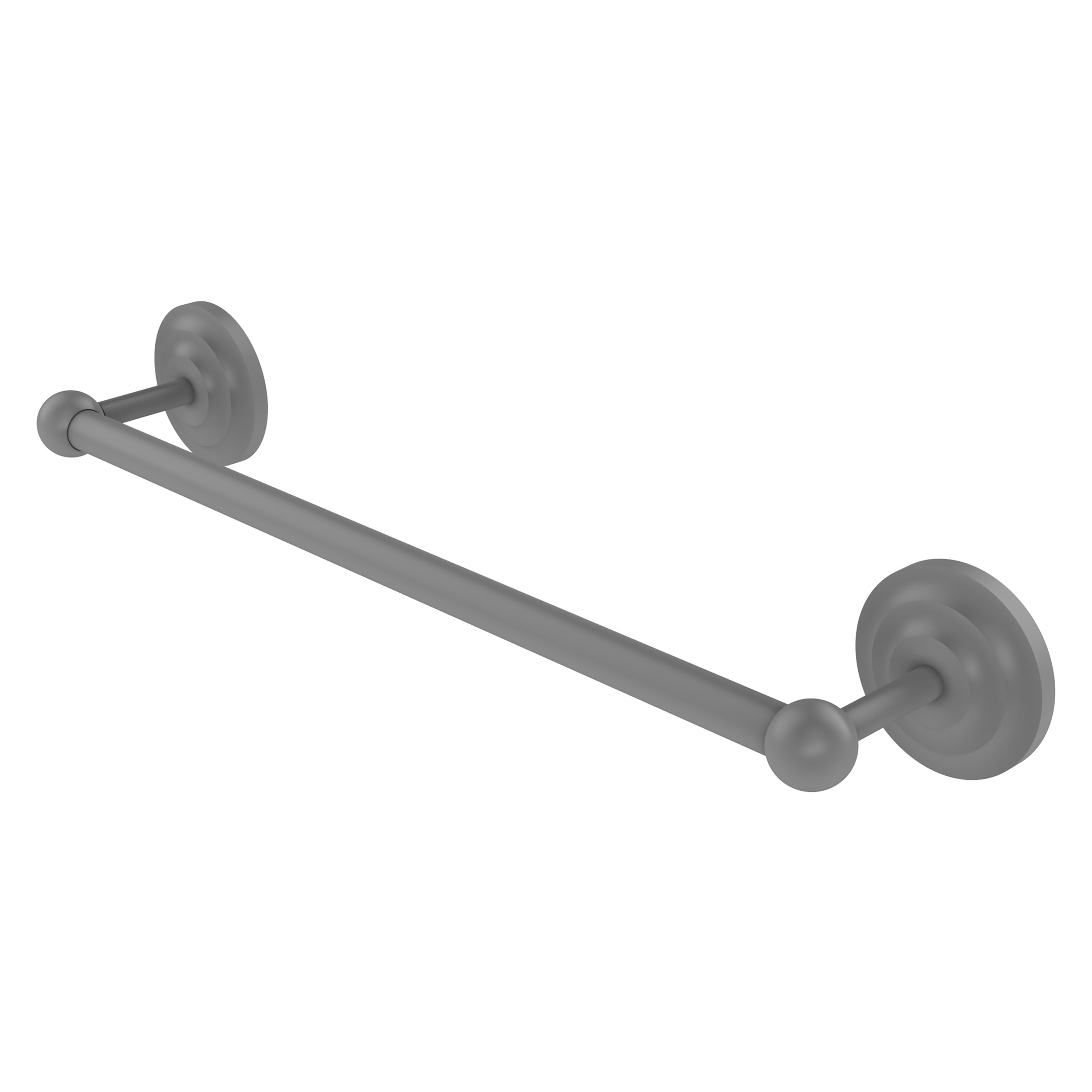 Allied Brass PQN-41/36-GYM Prestige Que New 36-in Matte Gray Wall mount Single Towel Bar