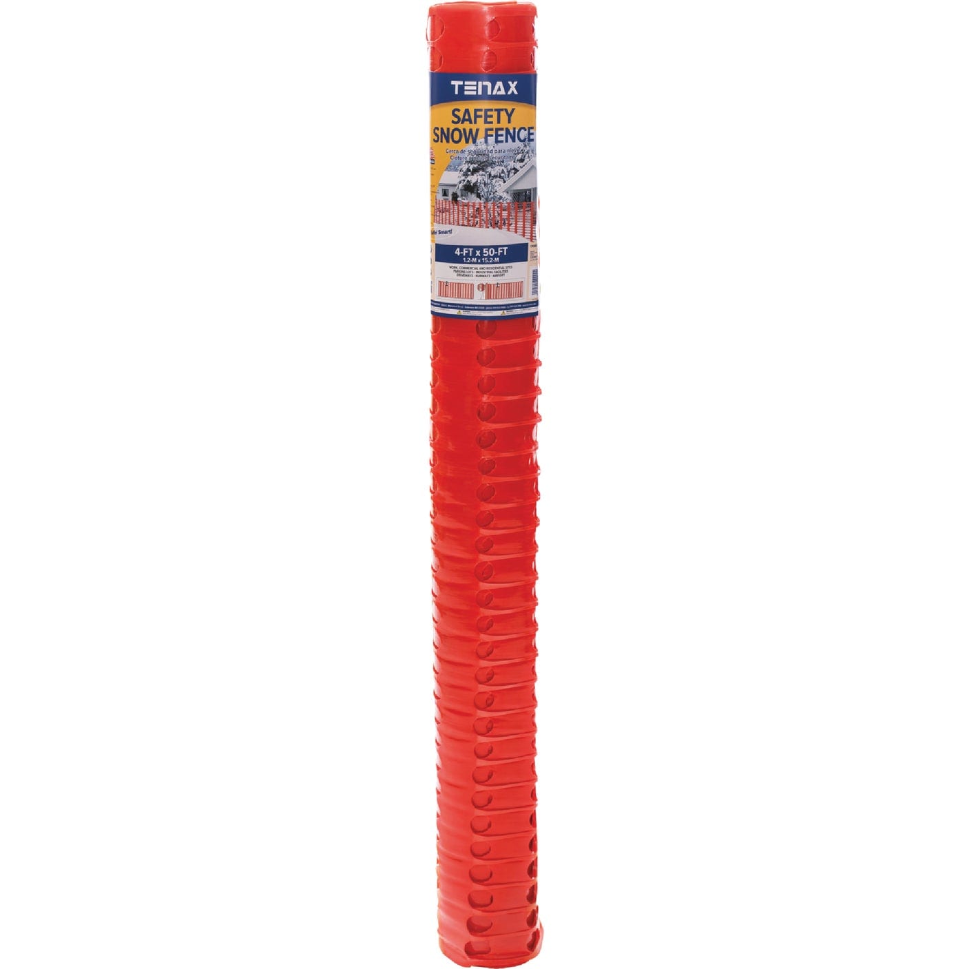 Tenax LandWare () 48 in. H x 50 ft. HDPE Orange Safety Snow Fence