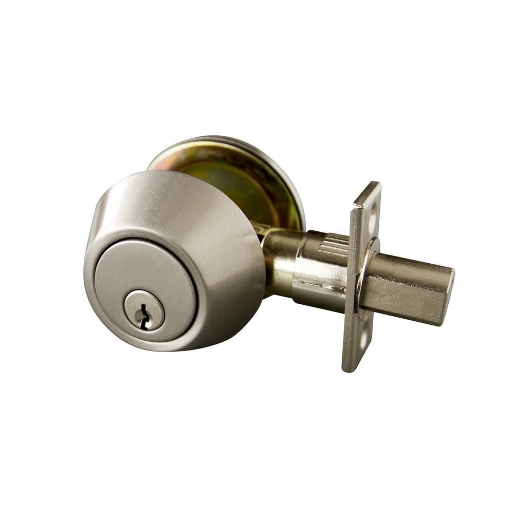 Design House 727446 NaN NaN Satin Nickel Single Cylinder Deadbolt