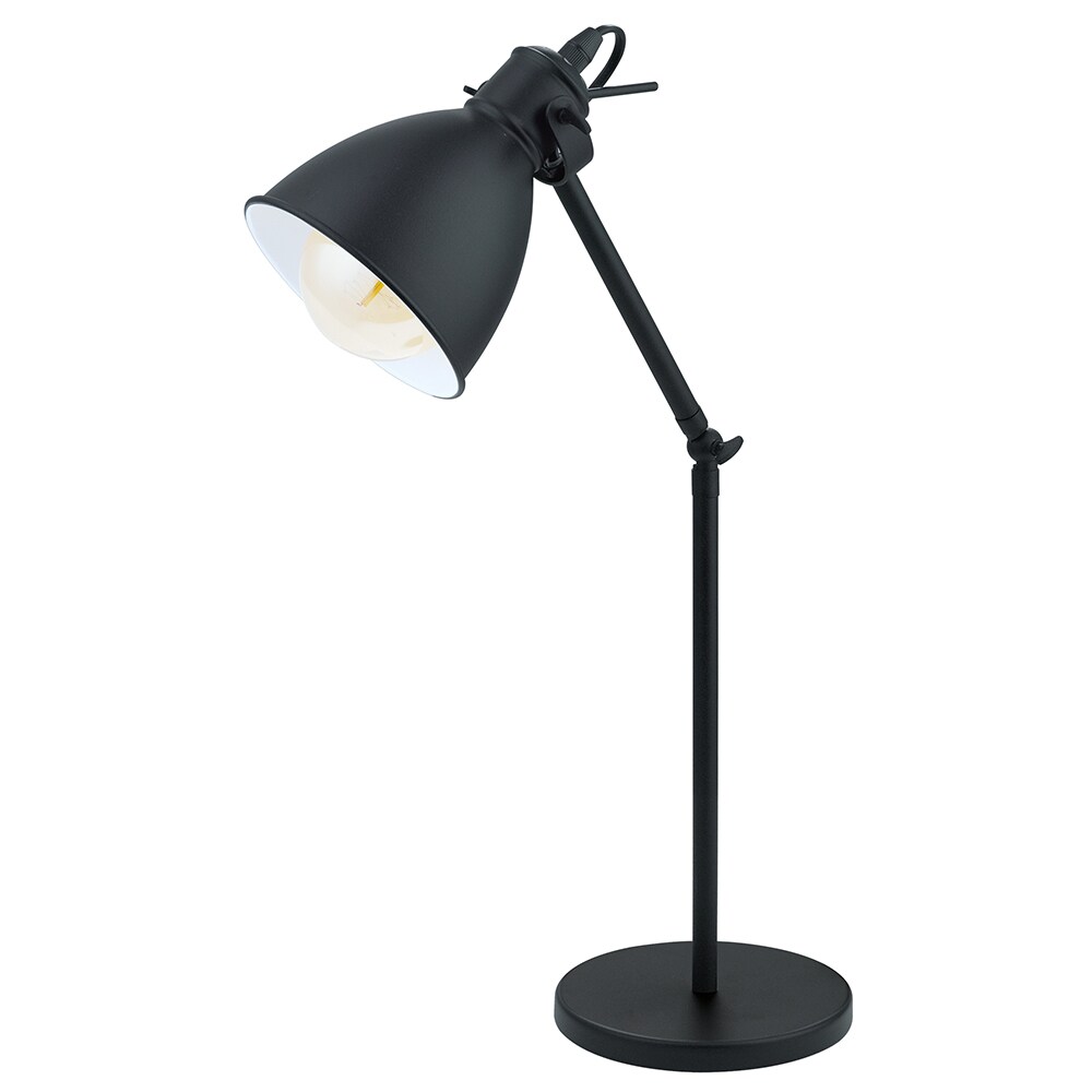 EGLO Priddy 17-in Adjustable Black Desk Lamp with Metal Shade the Desk Lamps department at Lowes.com