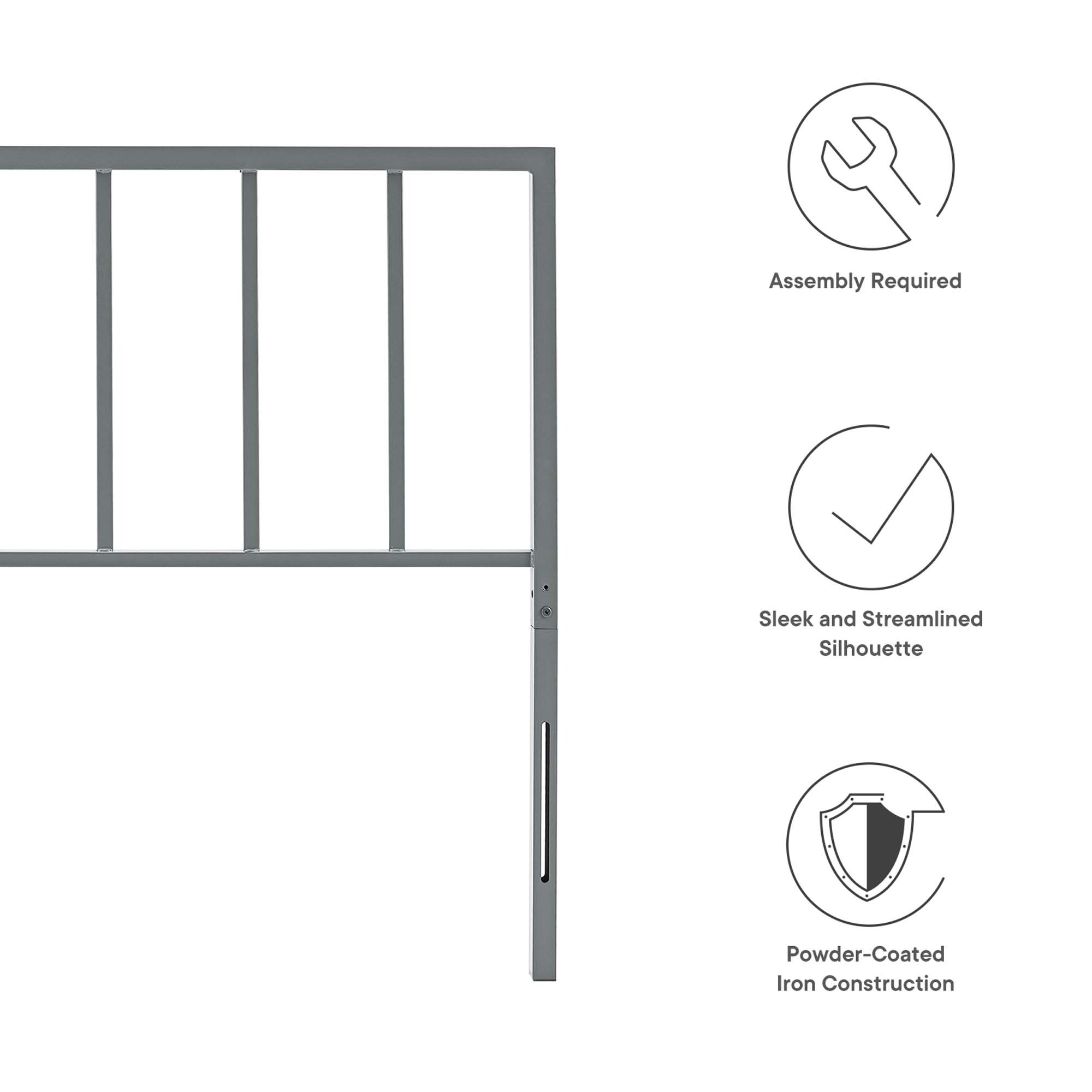 Modway MOD-6168-GRY Upholstered-Headboards - View #3