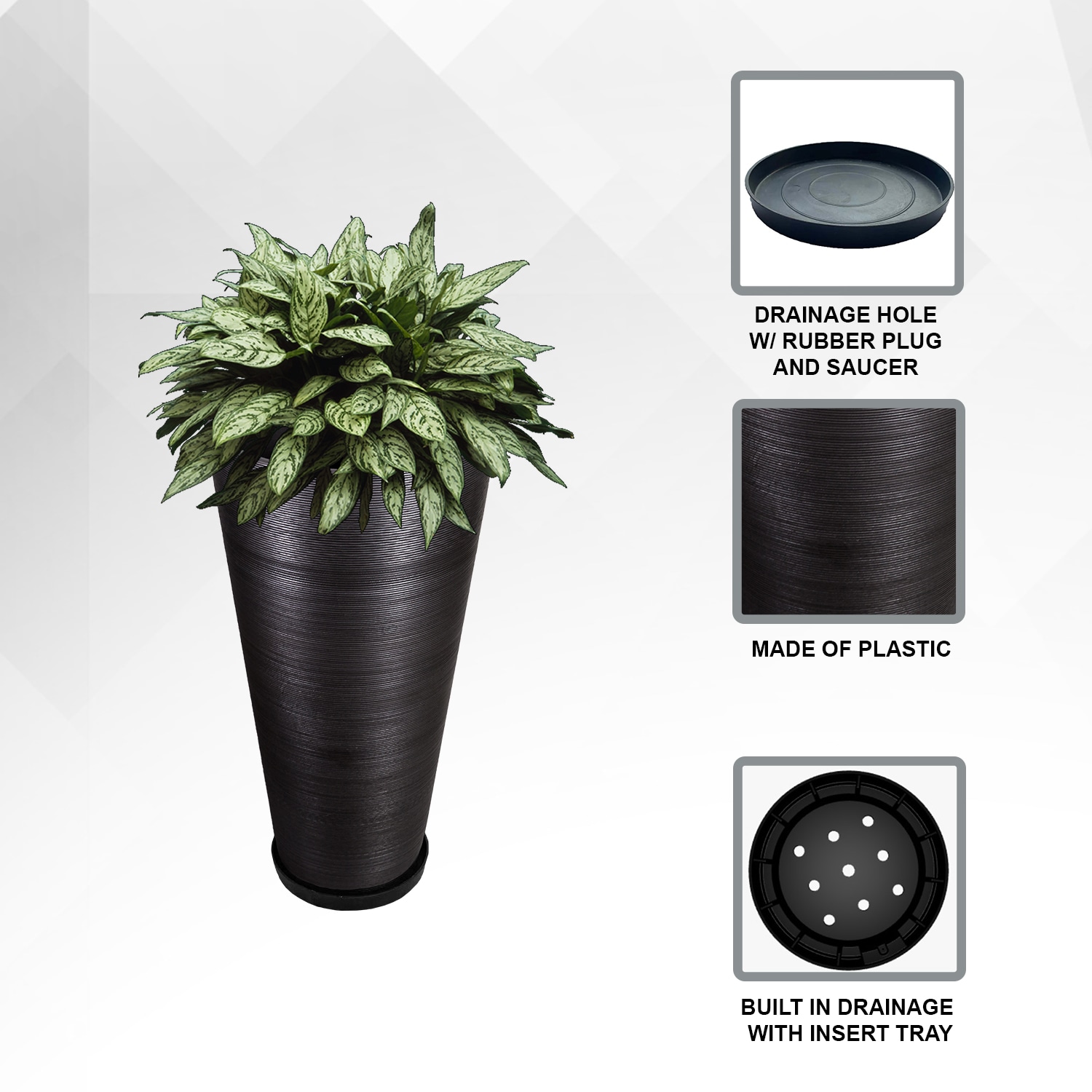 XBrand LW6524BK2 Planter-Window-Box - View #8
