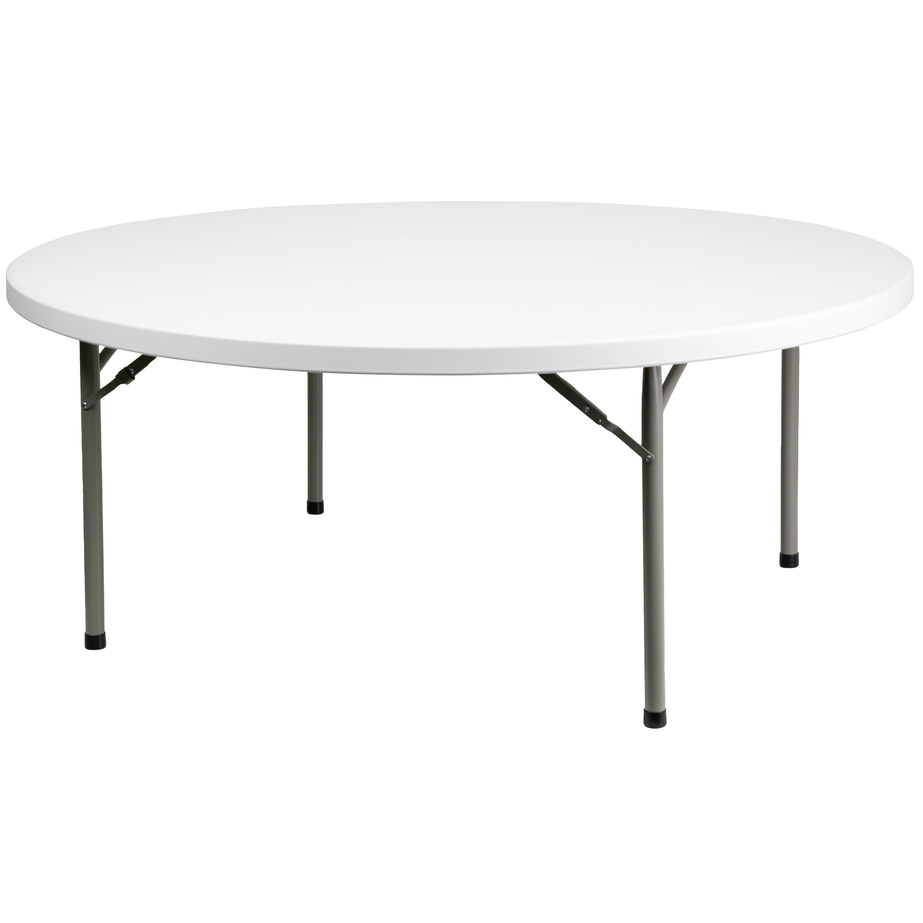 Flash Furniture 847254069397 5.92-ft x 5.92-ft Indoor Round Plastic White Folding banquet table 10 -Person