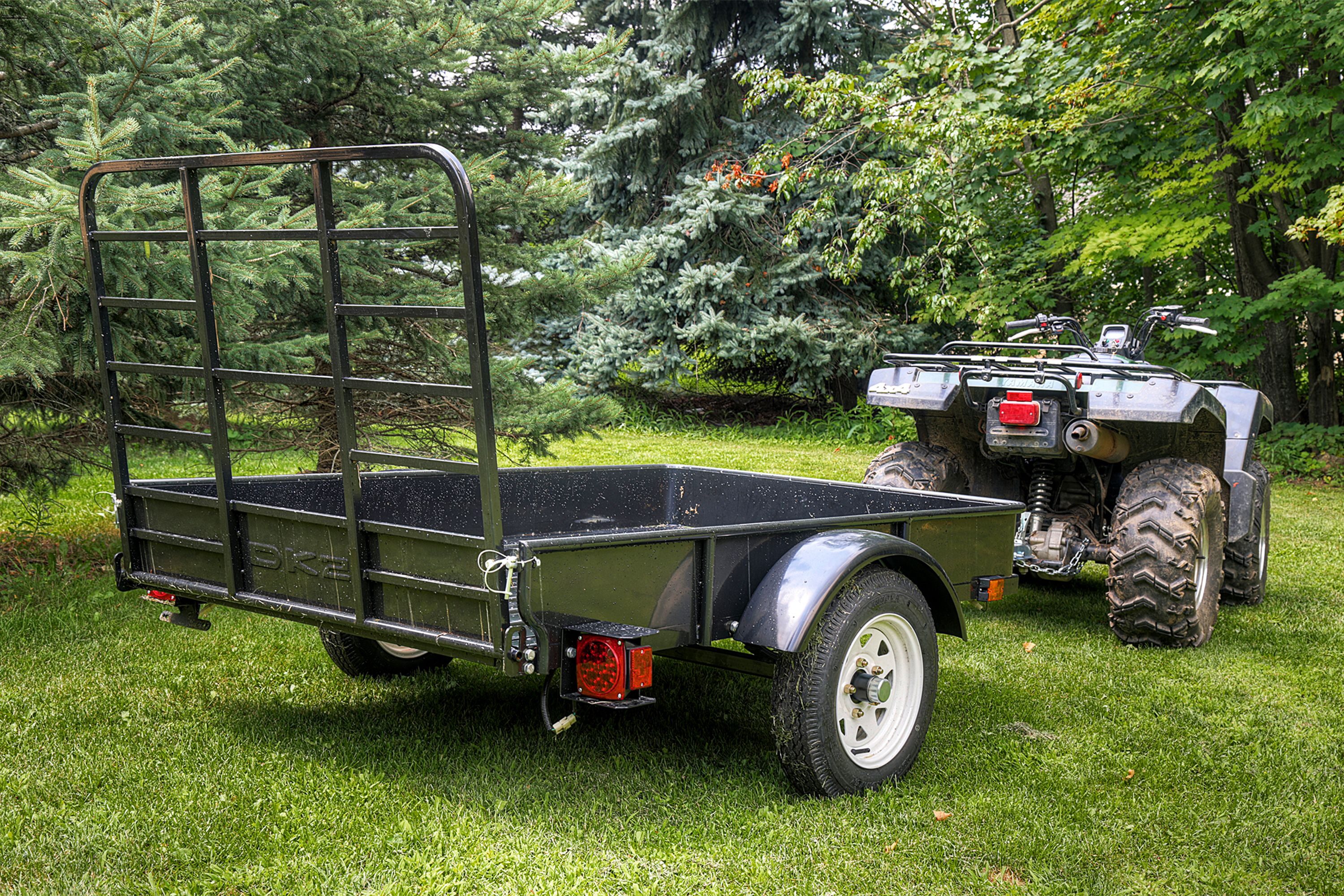 Dk2 4 Ft X 6 Ft Steel Utility Trailer With Ramp Gate 1295 Lb Capacity In The Utility Trailers 