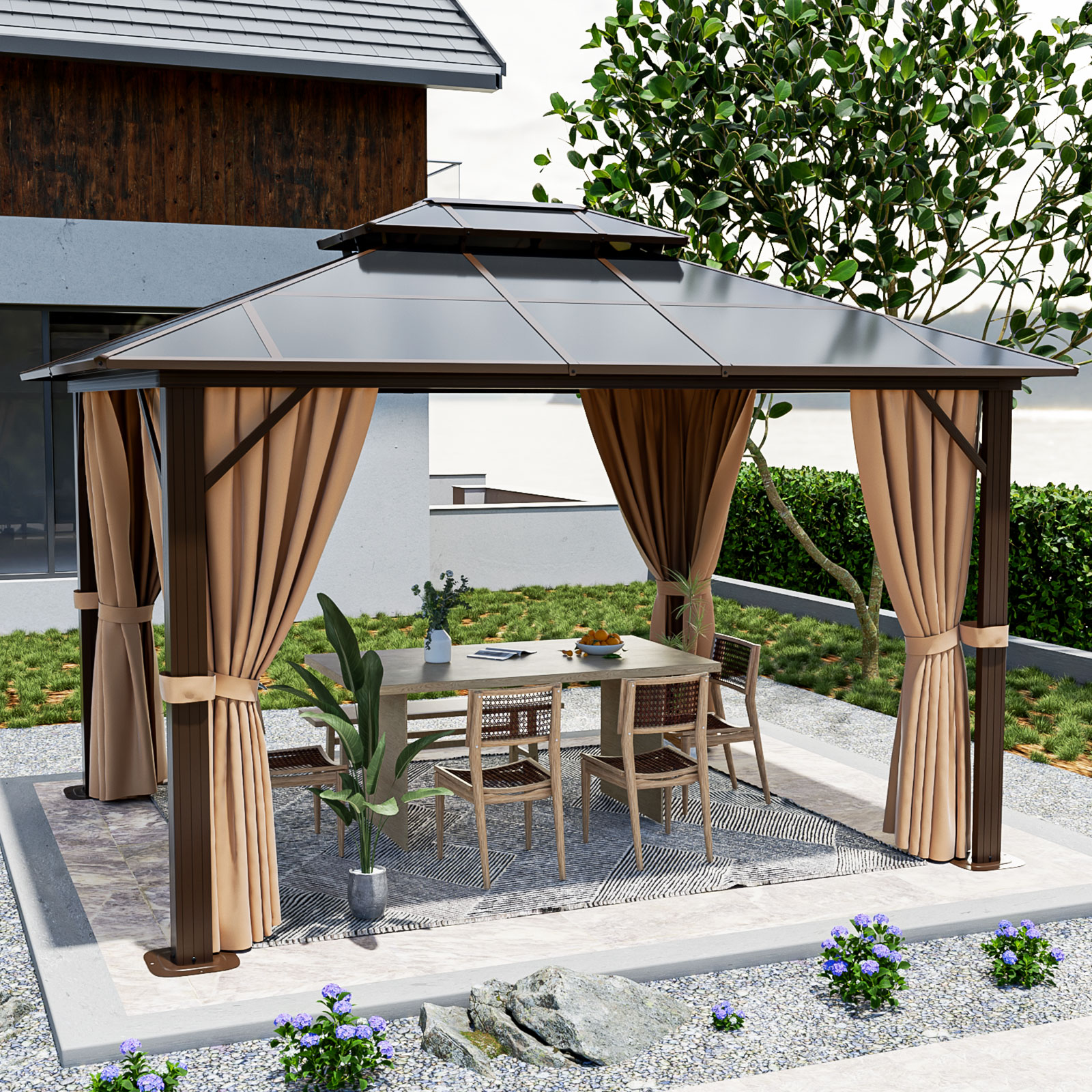 AOXUN G30036BR Wood-Resin-Gazebos - View #9
