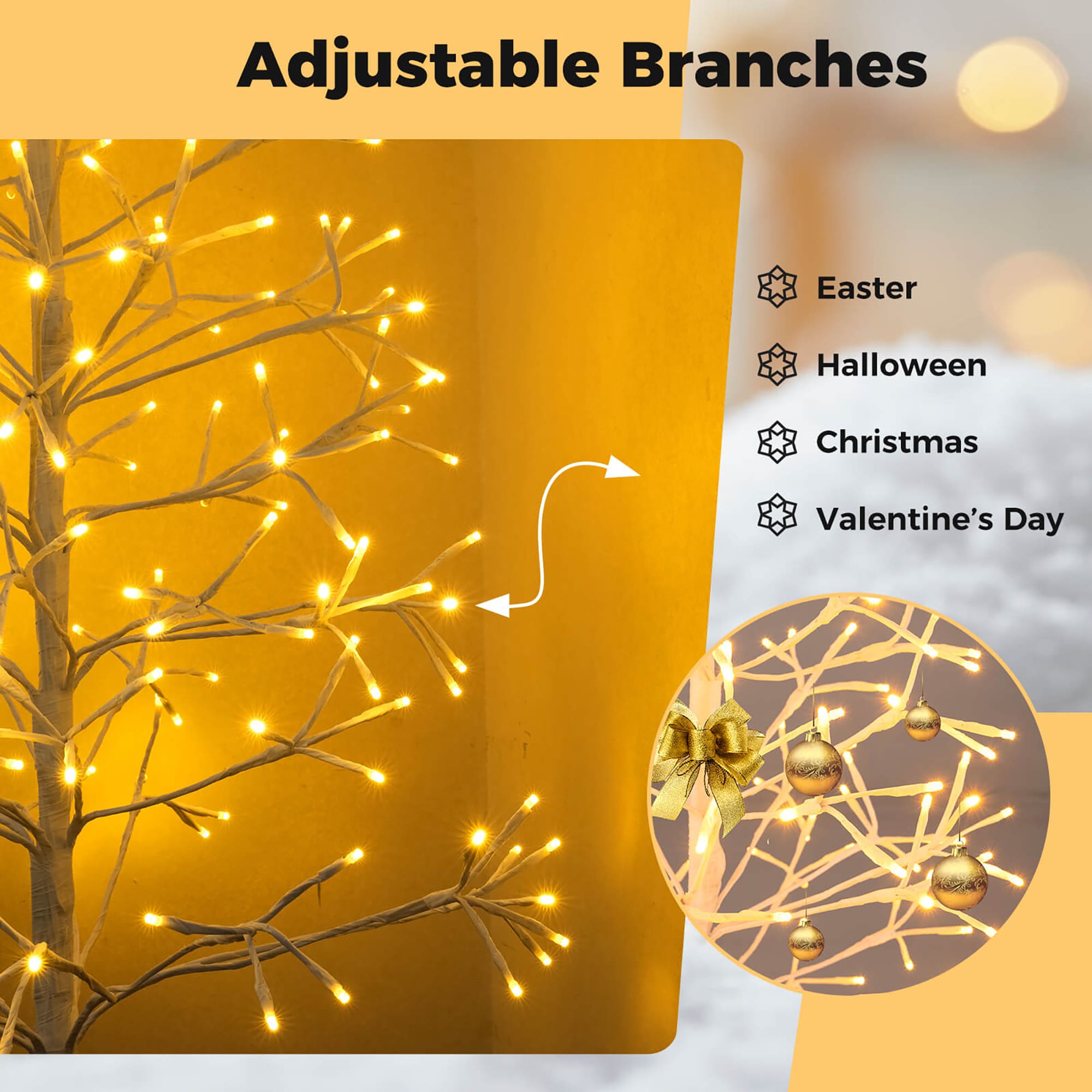Costway HCST10534 Table-Christmas-Decorations - View #3