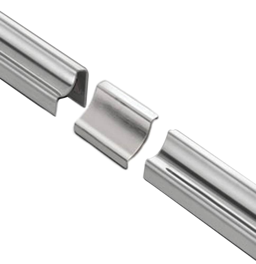 Schluter Systems V/HKUR10E Dilex-HKU 1-in W x 2-in L Stainless steel Steel Connectors Tile Edge Trim