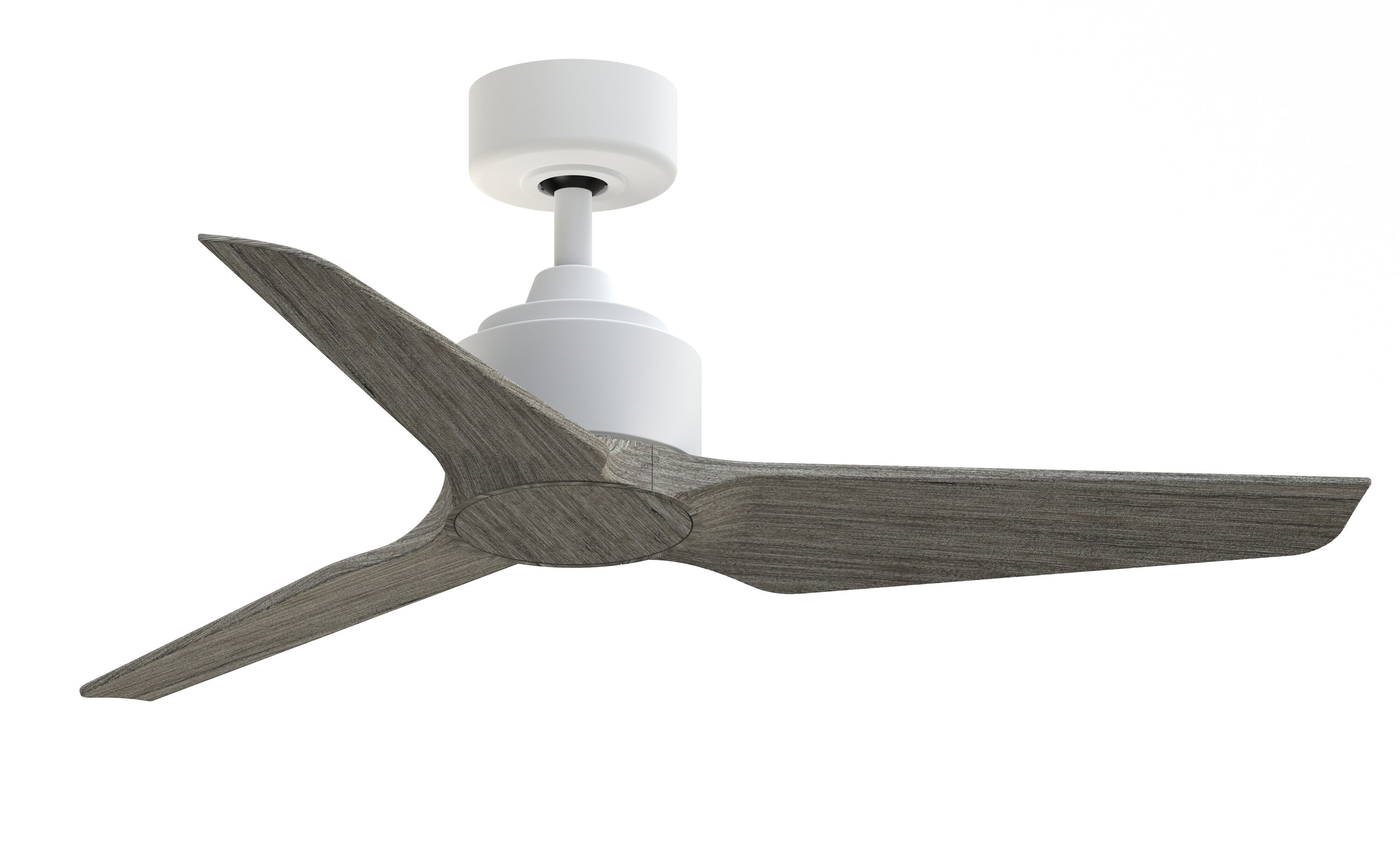 Fanimation TriAire Custom 44-in Matte White with Weathered Wood Blades Indoor/Outdoor Smart Propeller Ceiling Fan Light Kit Compatible and Remote (3-Blade) FPD8514MWW-44WEW Sansujyuku sansujyuku.com