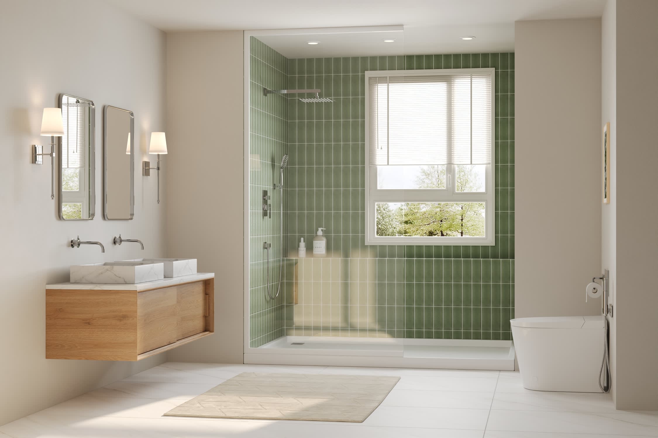 EVERSTEIN M6646CI-10BL Showerhead-Bar-Panels - View #2