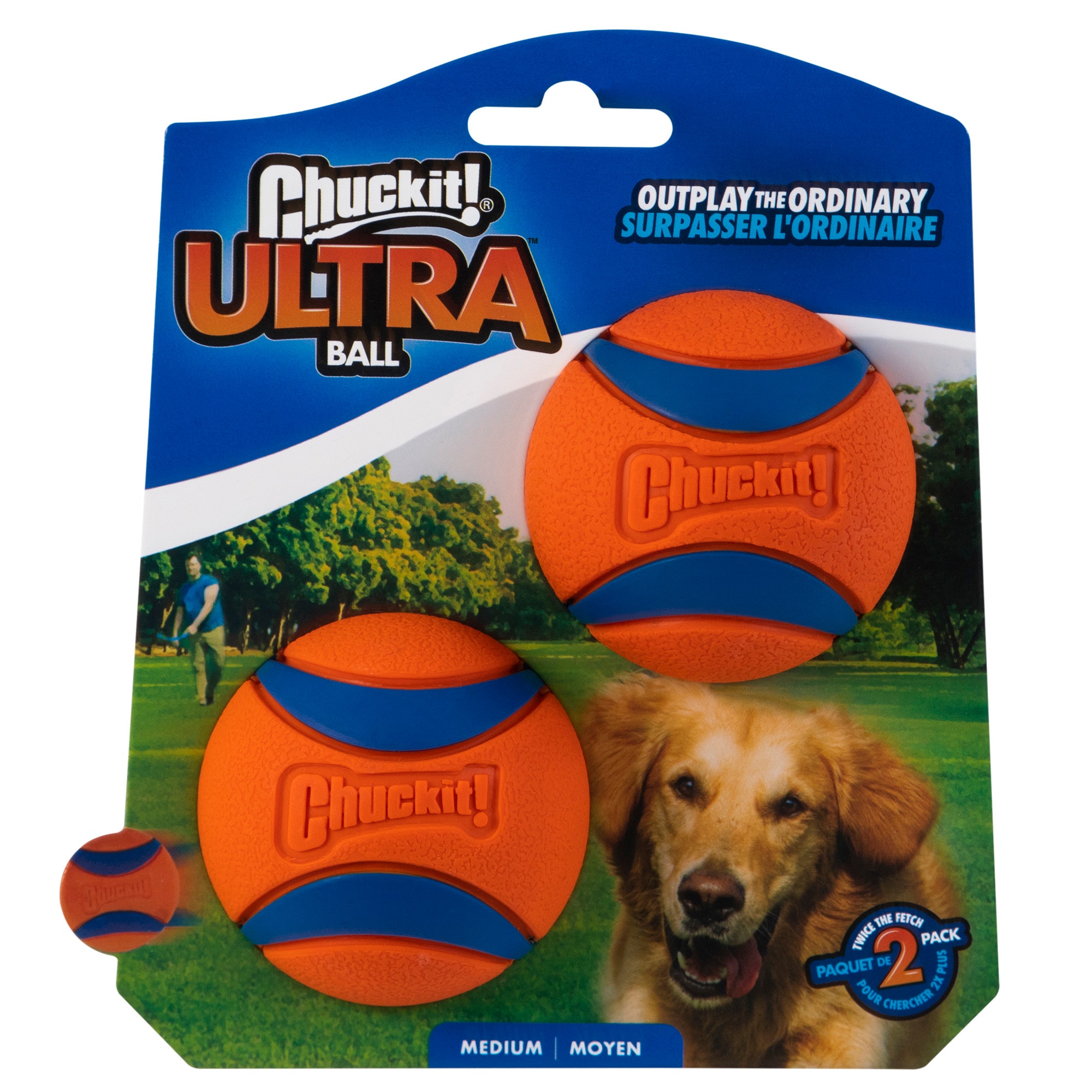 Chuckit! 17001 Ultra Ball Rubber Rubber Dog Toy