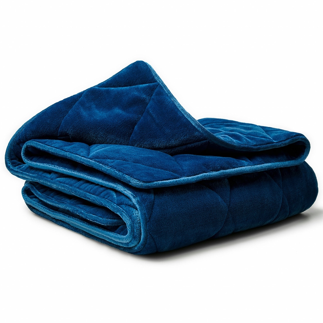 HomeRoots Luxurious and Comforting 15 Pound Weighted Blanket Navy