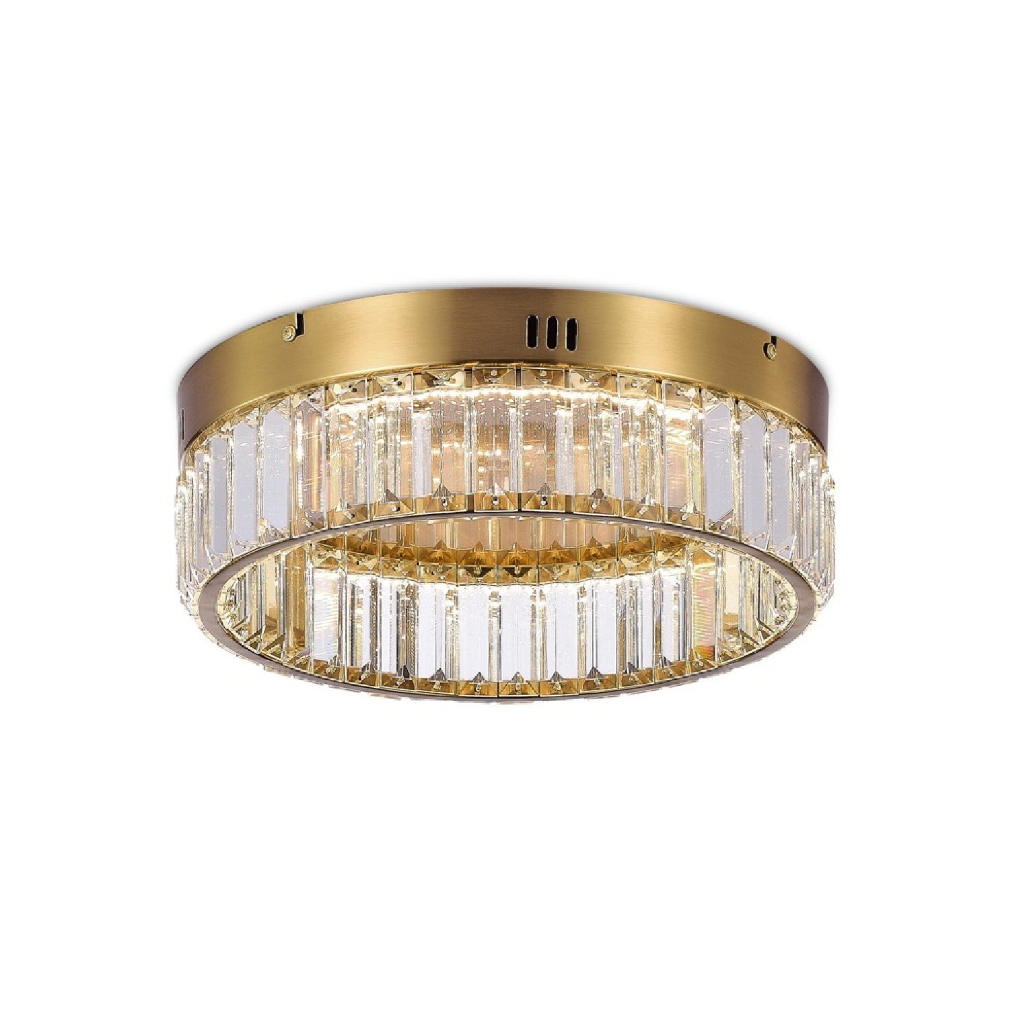 ARTCRAFT AC6724BB Stella collection 1-Light Brushed Brass LED Flush Mount Light