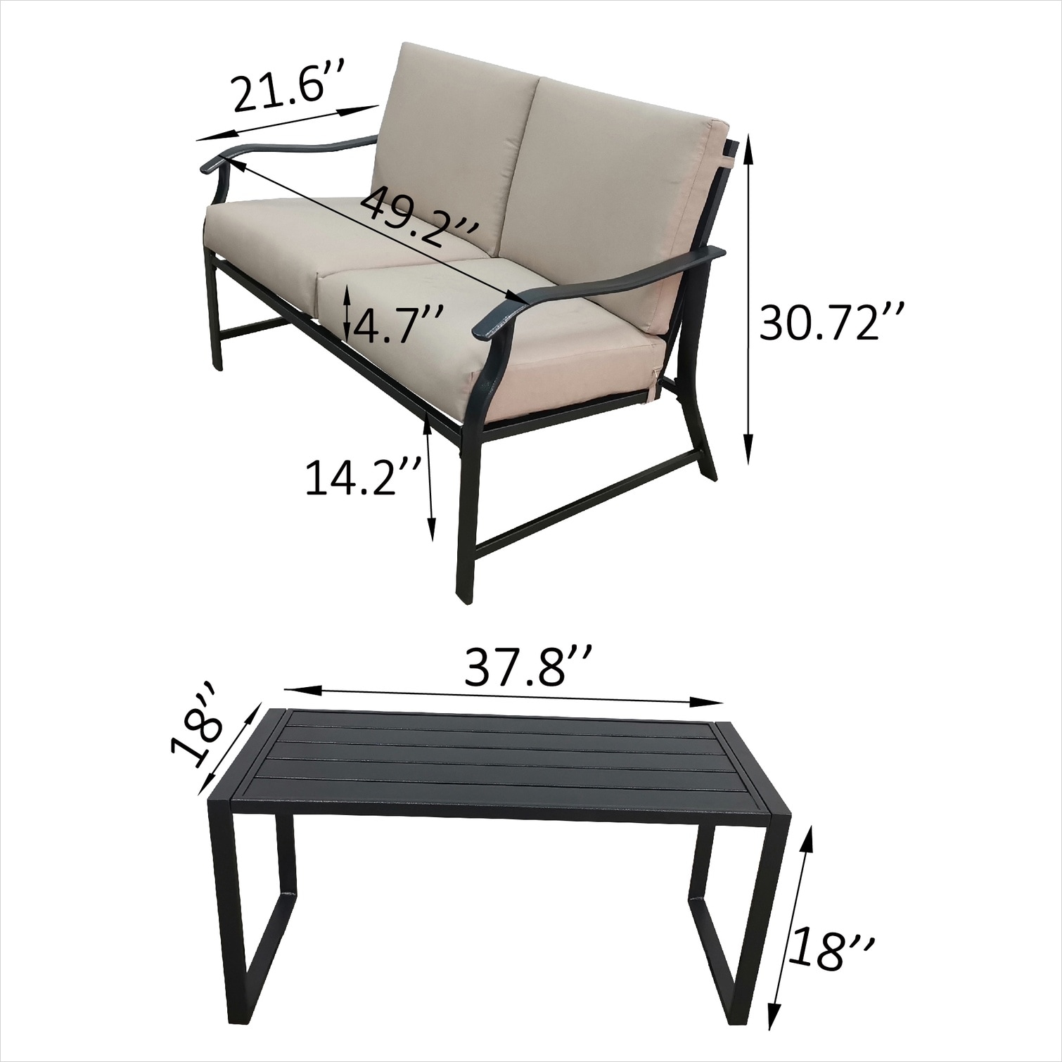 FlowLuxe BXB85BQIUAA1 Patio-Conversation-Sets - View #5