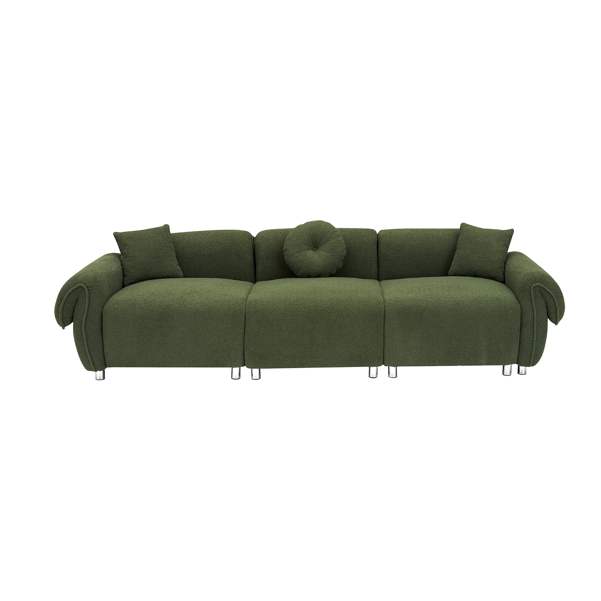 Bybafun YD2700144 112-Inches Modern Green Sofa