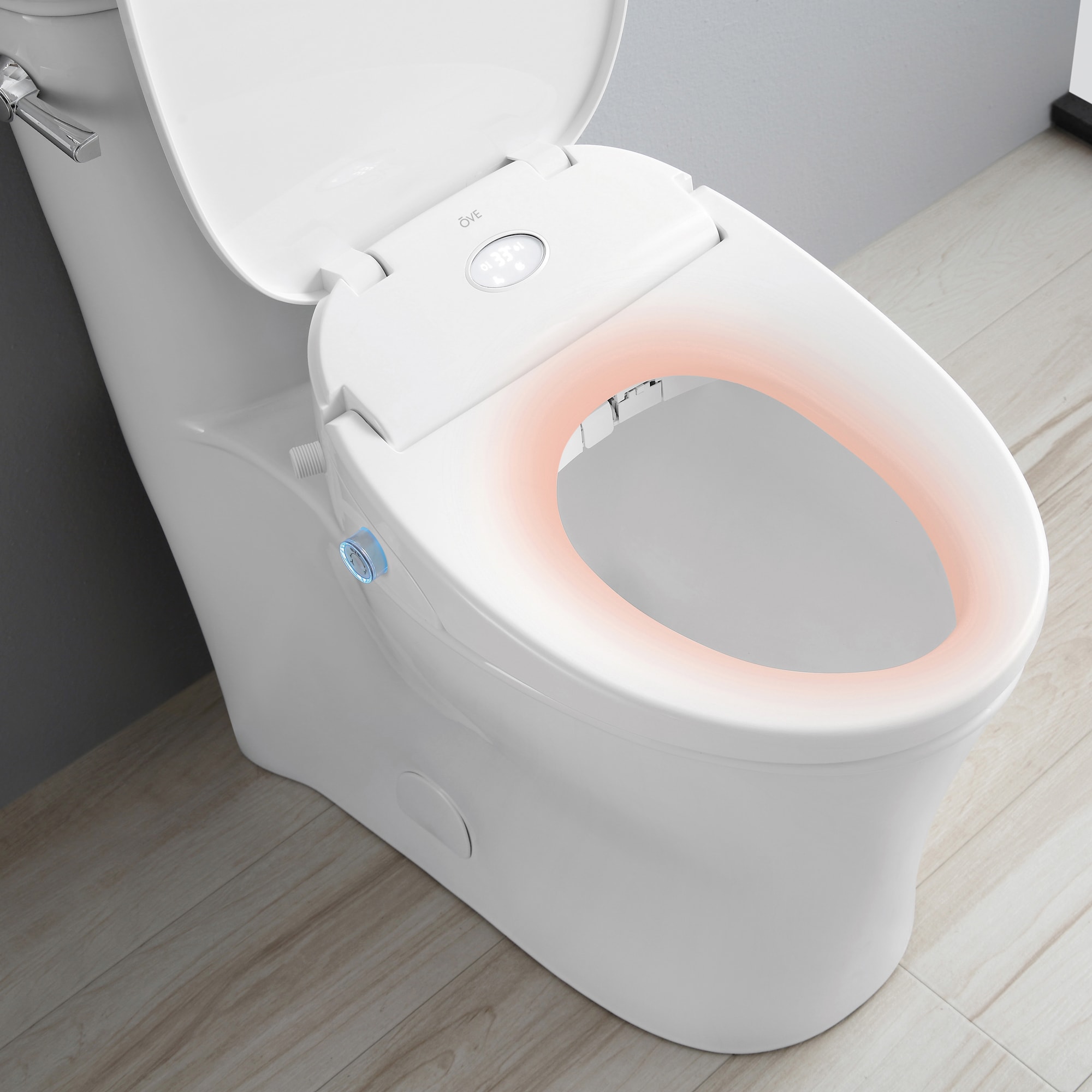 Volta White Elongated Dual Flush Smart Toilet with Bidet