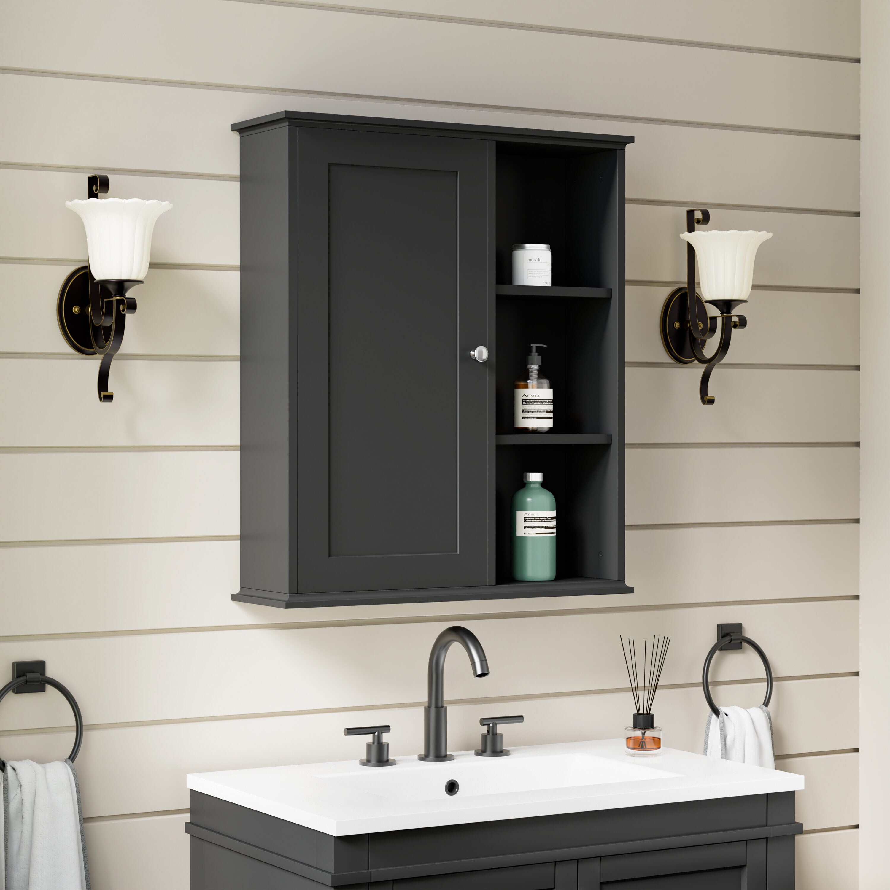 WELLFOR GFKM3C-B Bathroom-Wall-Cabinets - View #7