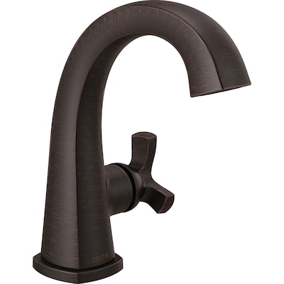 Delta Lahara Venetian Bronze 1-handle Single Hole/4-in Centerset WaterSense Bathroom Sink Faucet with Drain Delta Lahara Venetian Bronze 1-handle Single Hole/4-in Centerset WaterSense Bathroom Sink Faucet with Drain