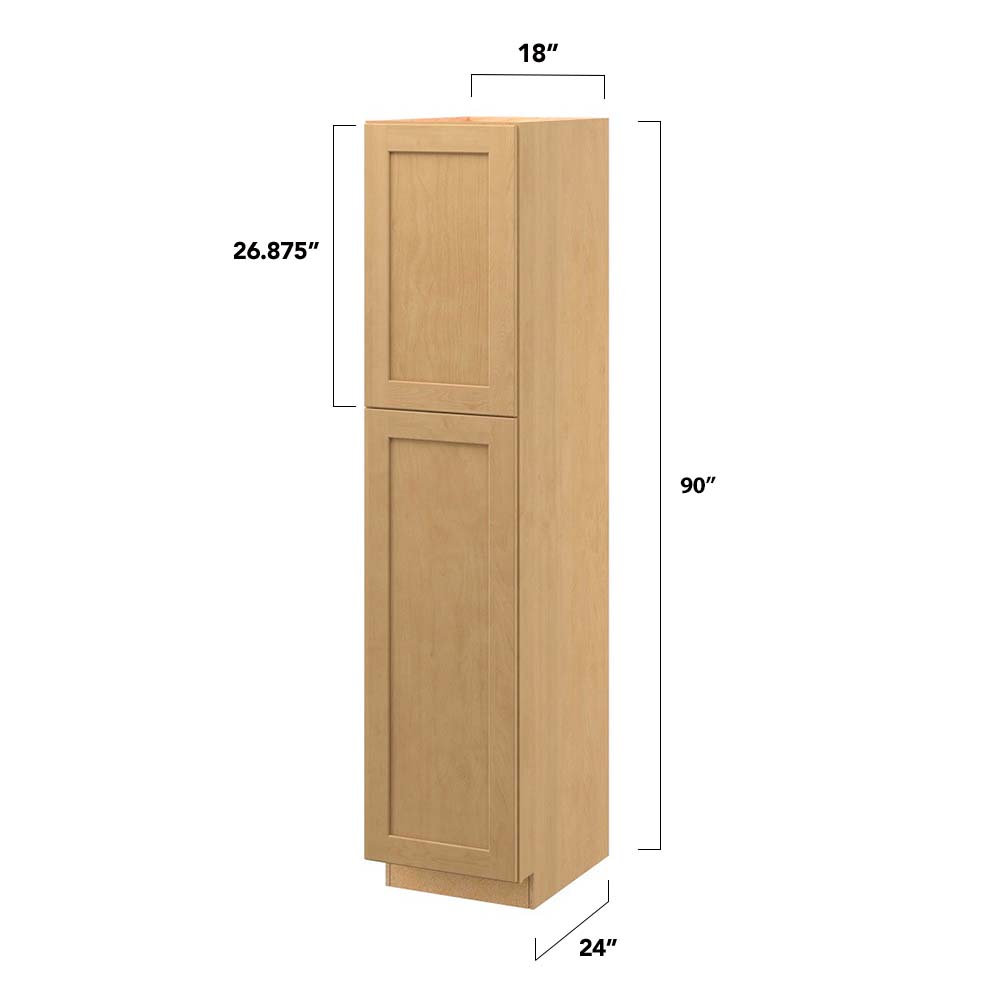 allen + roth Innsbrook 18-in W x 84-in H x 24-in D Rye Pantry Fully ...