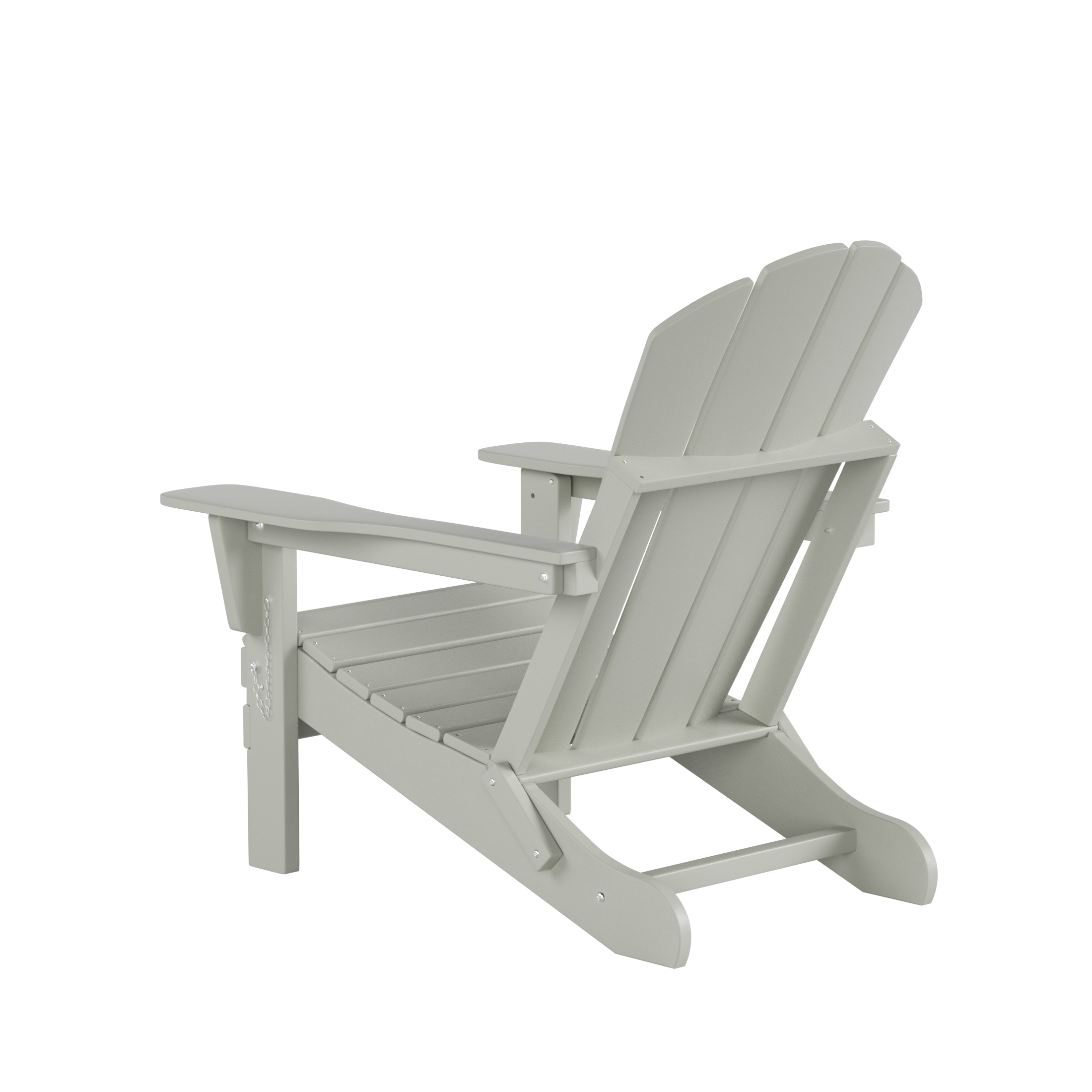 Sand Poly Adirondack Folding Outdoor Accent Chairs, Set of 2