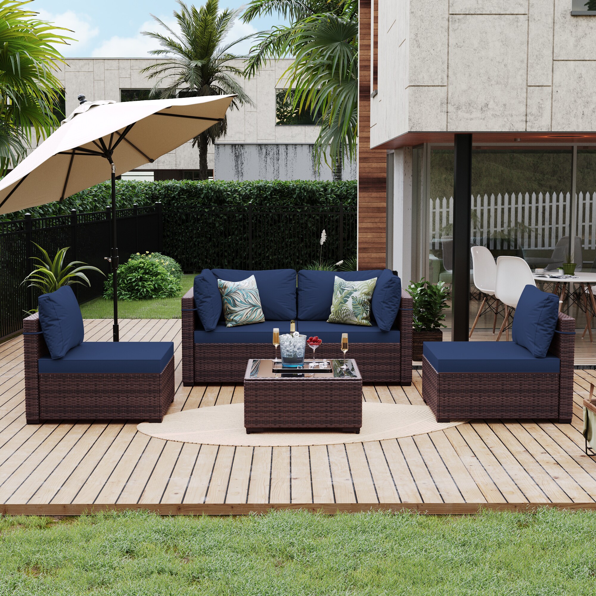 UPHA TBSF-ABF-NAVYBLUE Patio-Conversation-Sets - View #9