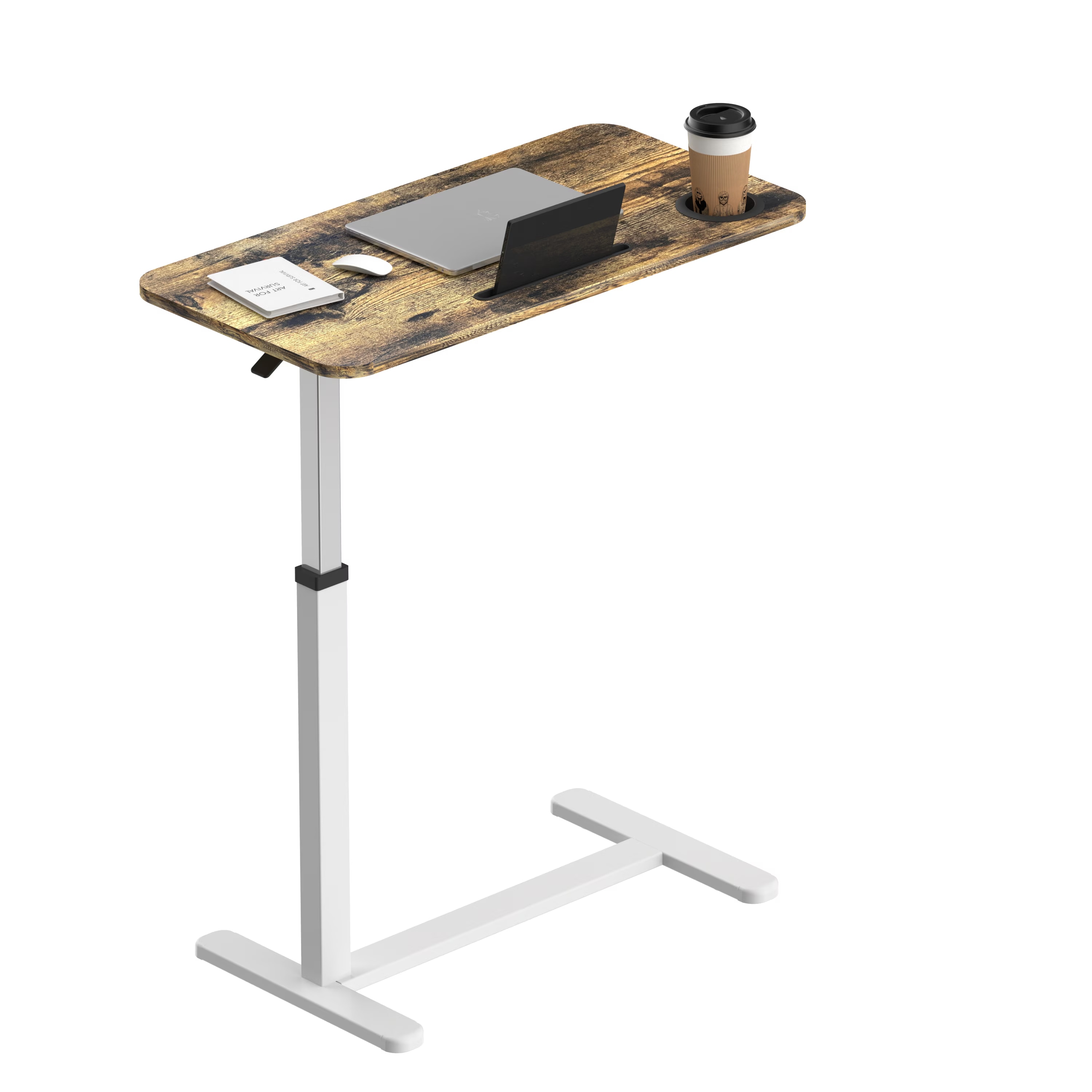 Poly furniture L-DESK-4 16-Inches White Modern/Contemporary Standing desk