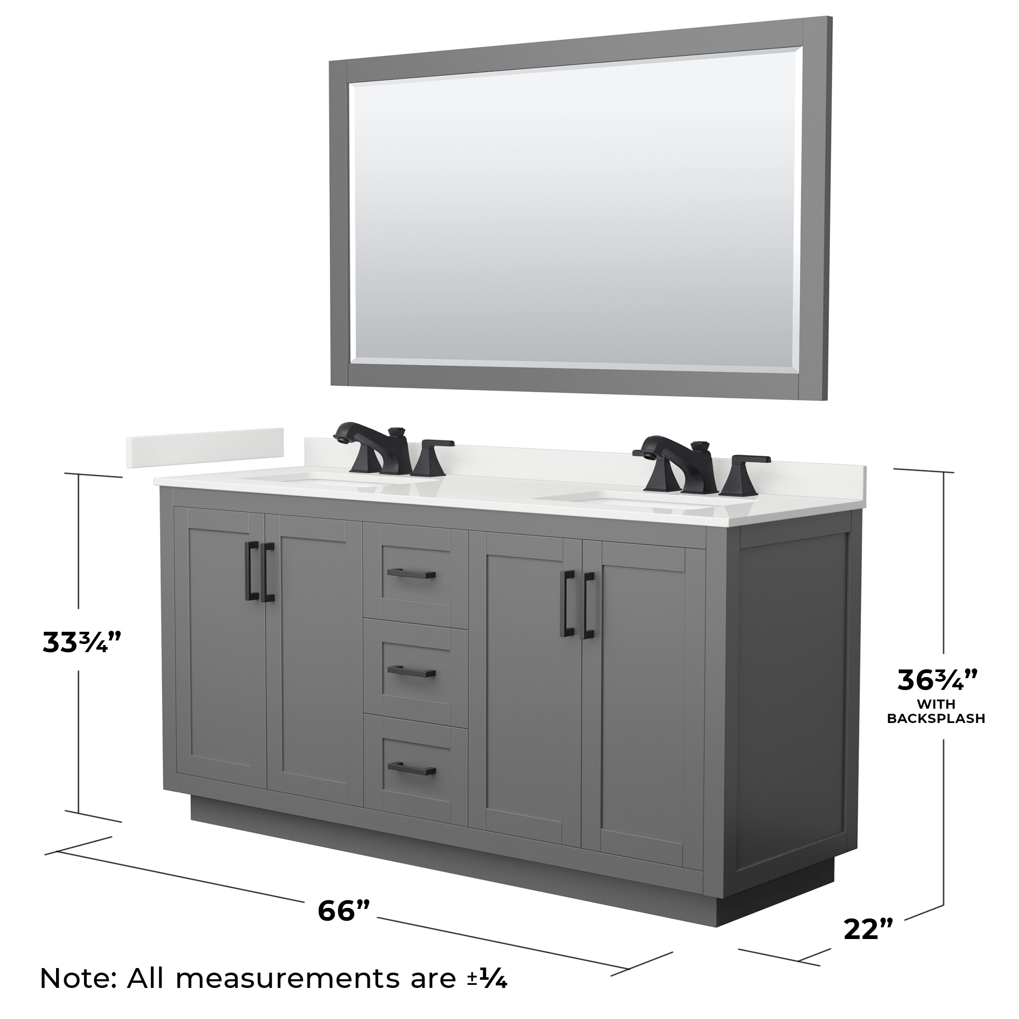Wyndham Collection WCF292966DGBWQUS3M58 Bath-Vanity-Combo - View #6
