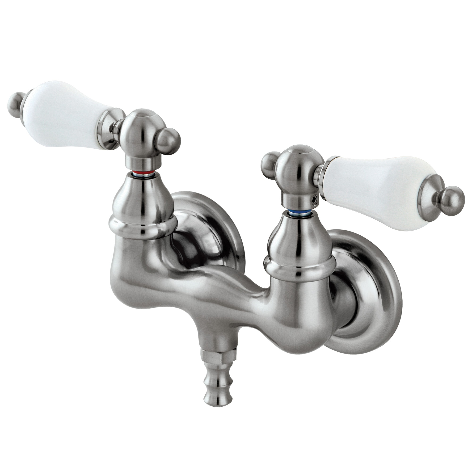 Elements of Design DT0318CL Vintage Satin nickel 2-handle Wall-mount Low-arc Bathtub Faucet ( Valve Included )