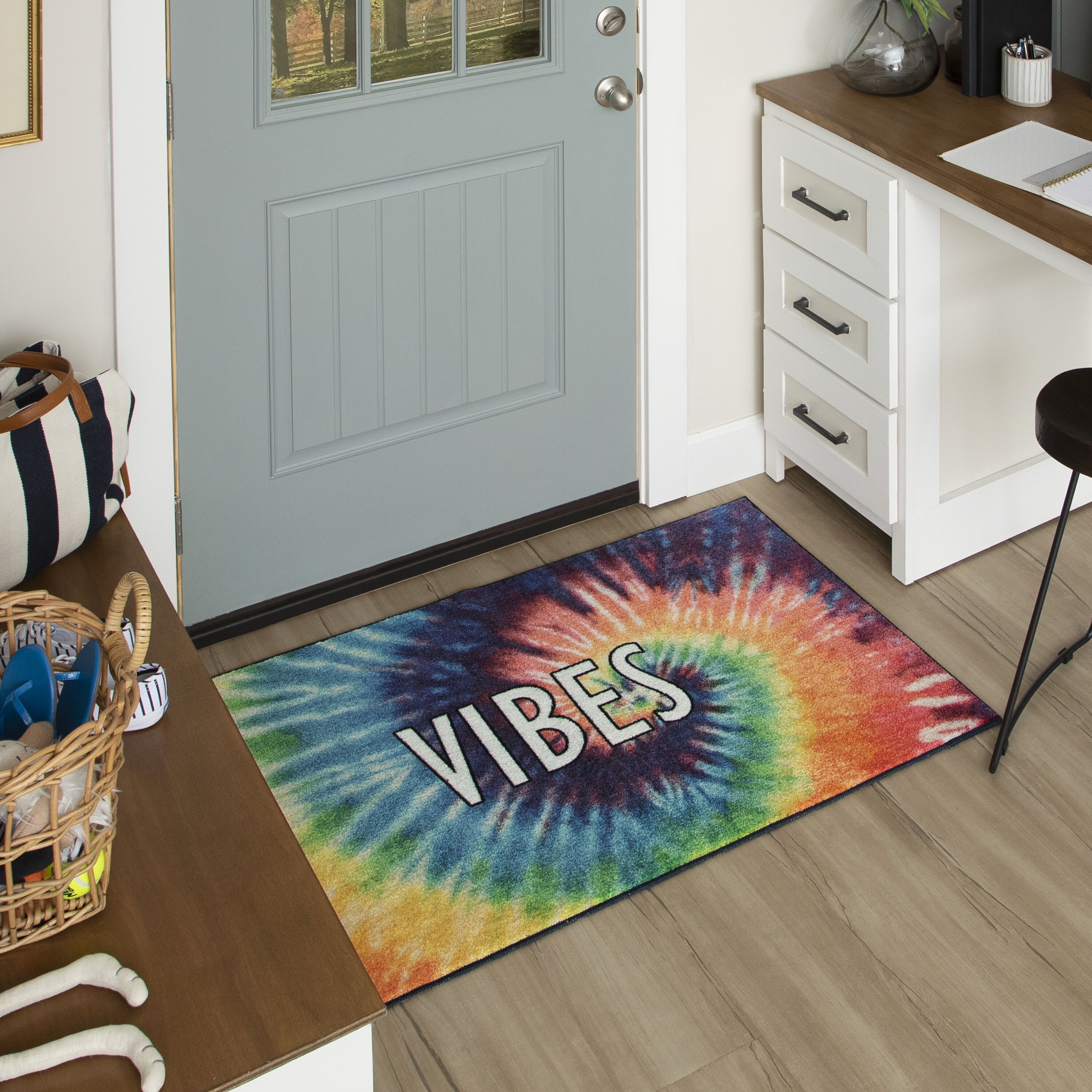 Mohawk Home ZW082 A416 024040 Prismatic 2 x 3 (ft) Tufted Polyester Multi Rectangular Indoor Distressed/Overdyed Machine washable Throw rug