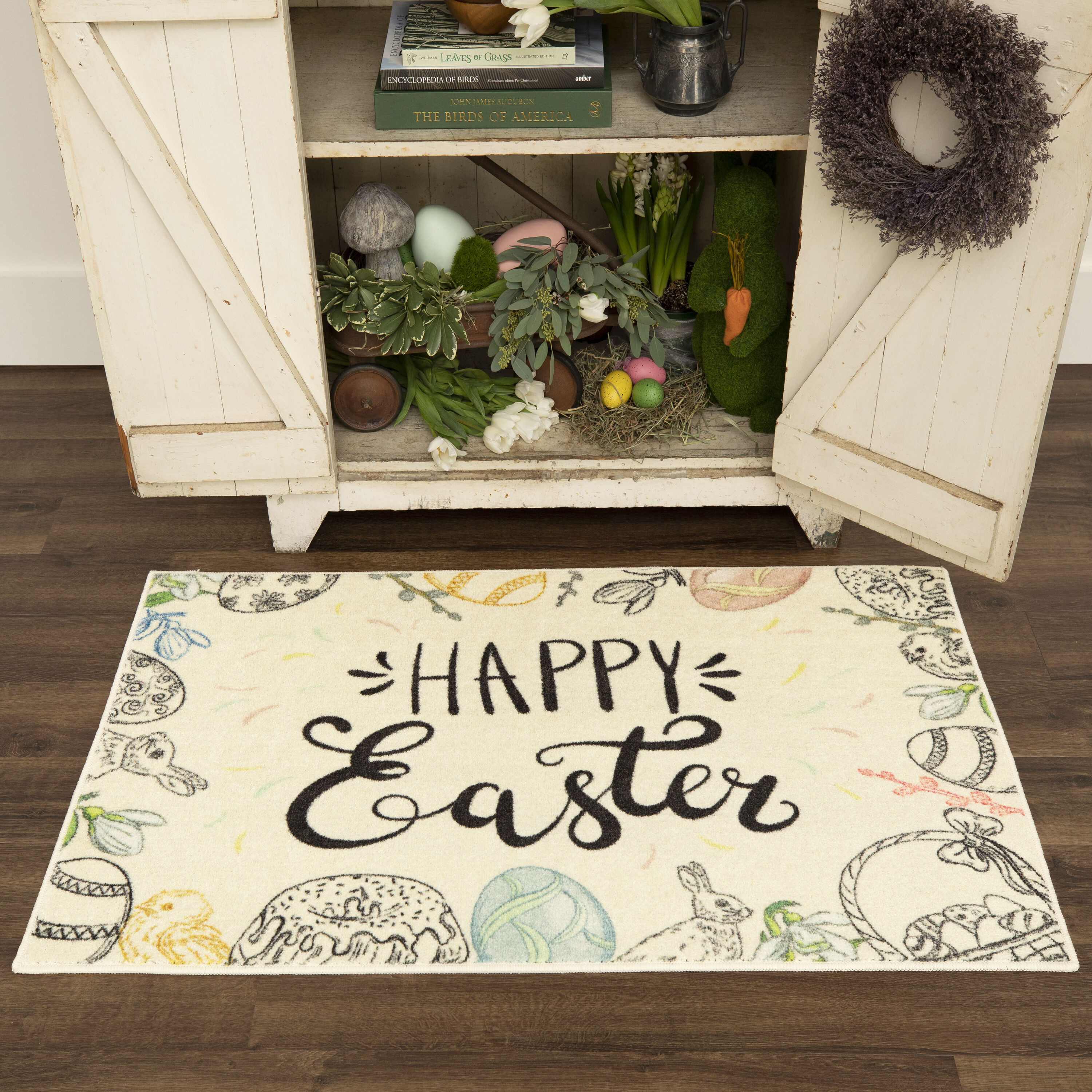 Easter Doormat Happy Easter Home Decorations Non-Slip Welcome Mats For  Front Door, Indoor Outdoor Funny Rug For Home Kitchen 