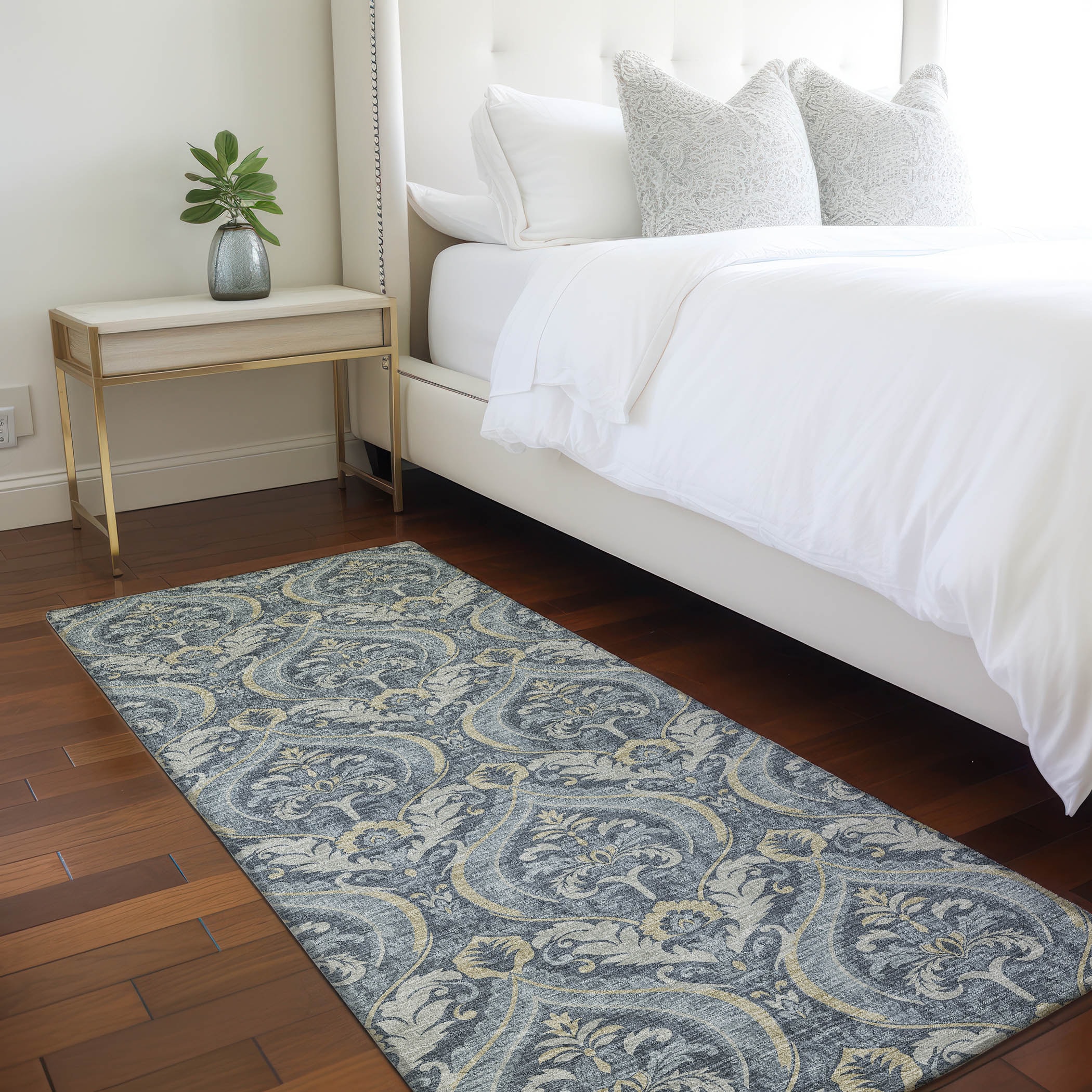 Addison Rugs ACN572BU2X8 Chantille ACN572BU 2 x 7 (ft) Polyester Blue Rectangular Indoor/Outdoor Ombre Machine washable Area rug