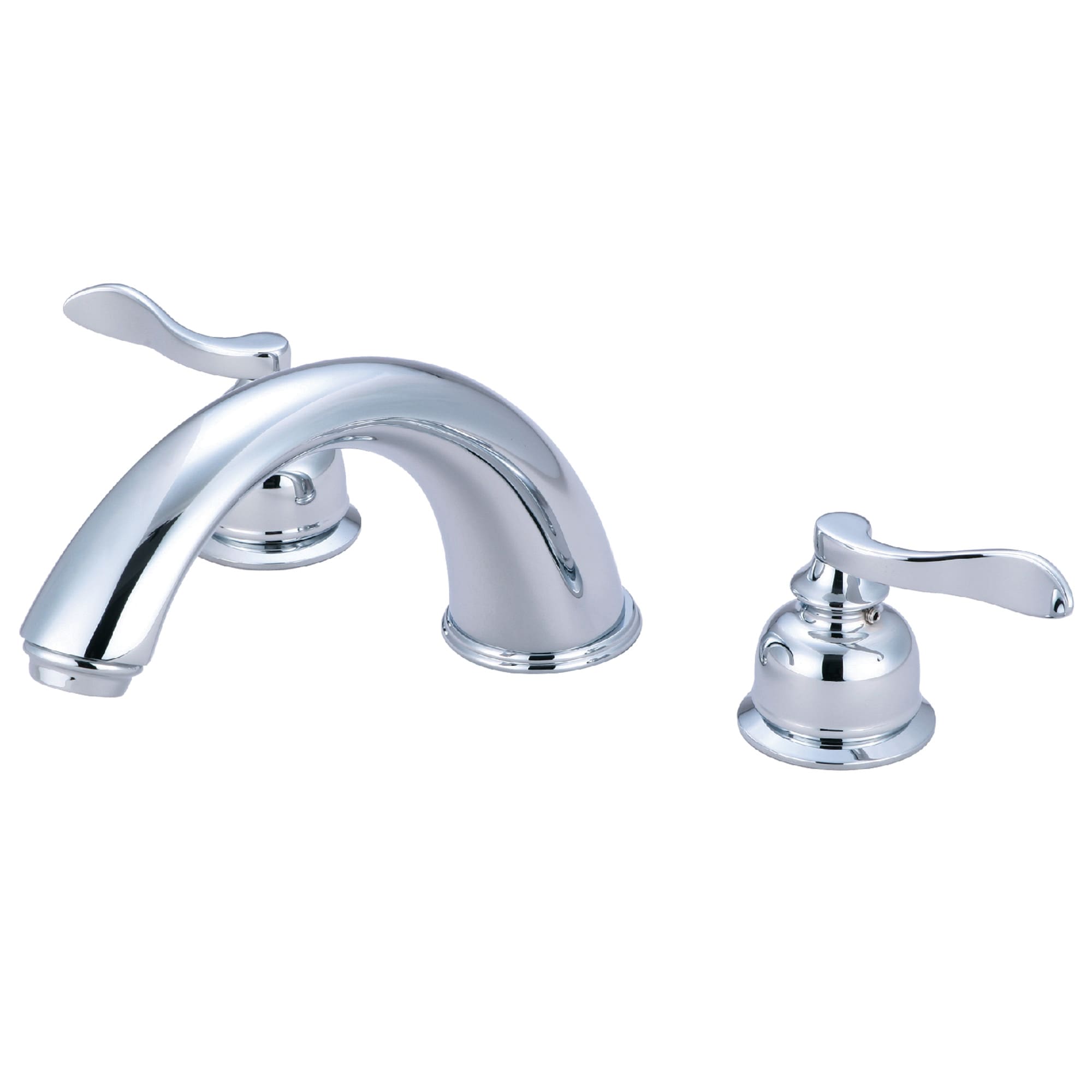 Kingston Brass WLKB8361NFL NuWave French Polished chrome 2-handle Deck-mount Roman Low-arc Bathtub Faucet ( Valve Included )