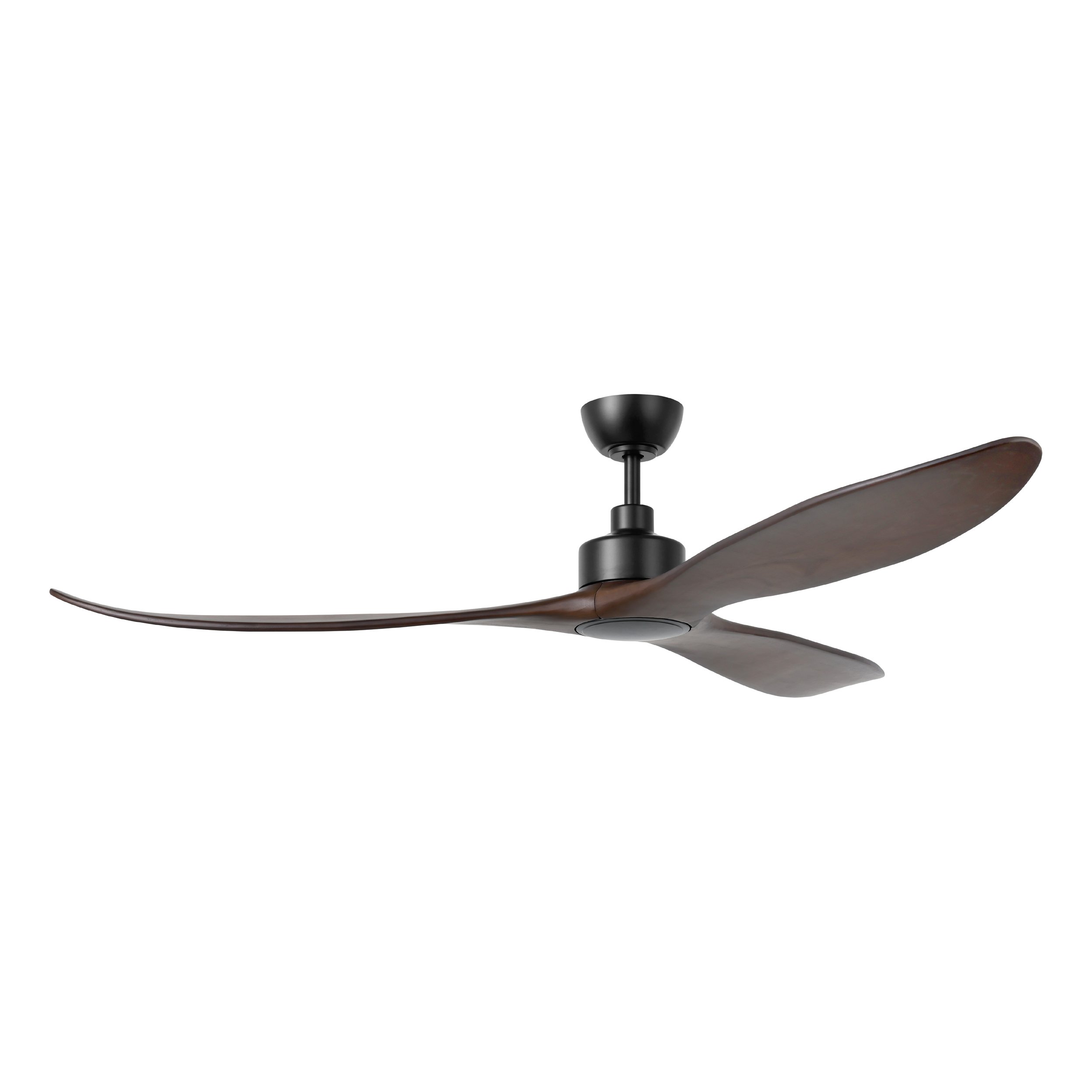 EGLO 235400-7225A Westerly 72 Smart Black with Walnut Blades Ceiling Fan Without Light - Remote Included ( 3 -Blade )