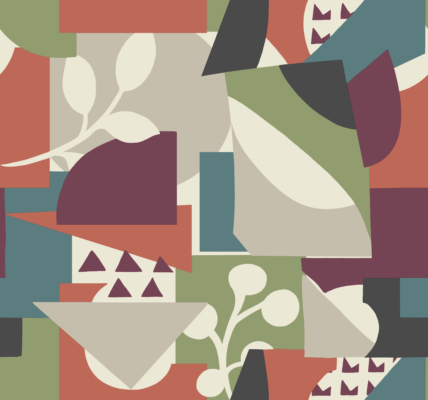 York Wallcoverings OI0671 New Origins 60.8-Sq. Feet Multicolor Non-woven Geometric Unpasted Wallpaper