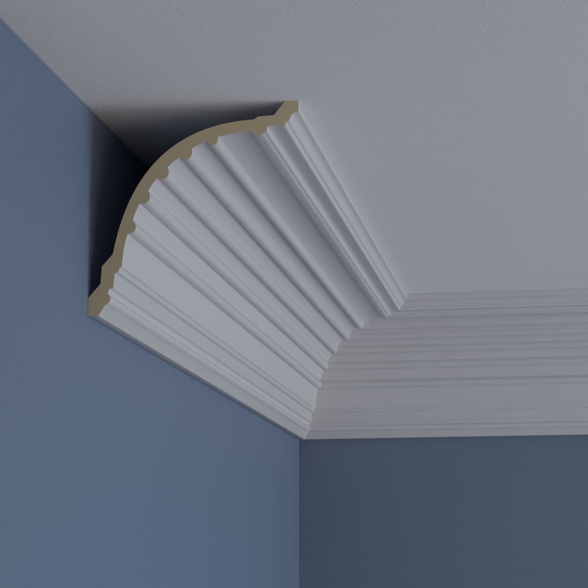Foster Cove White Polyurethane Crown Moulding 94.5"