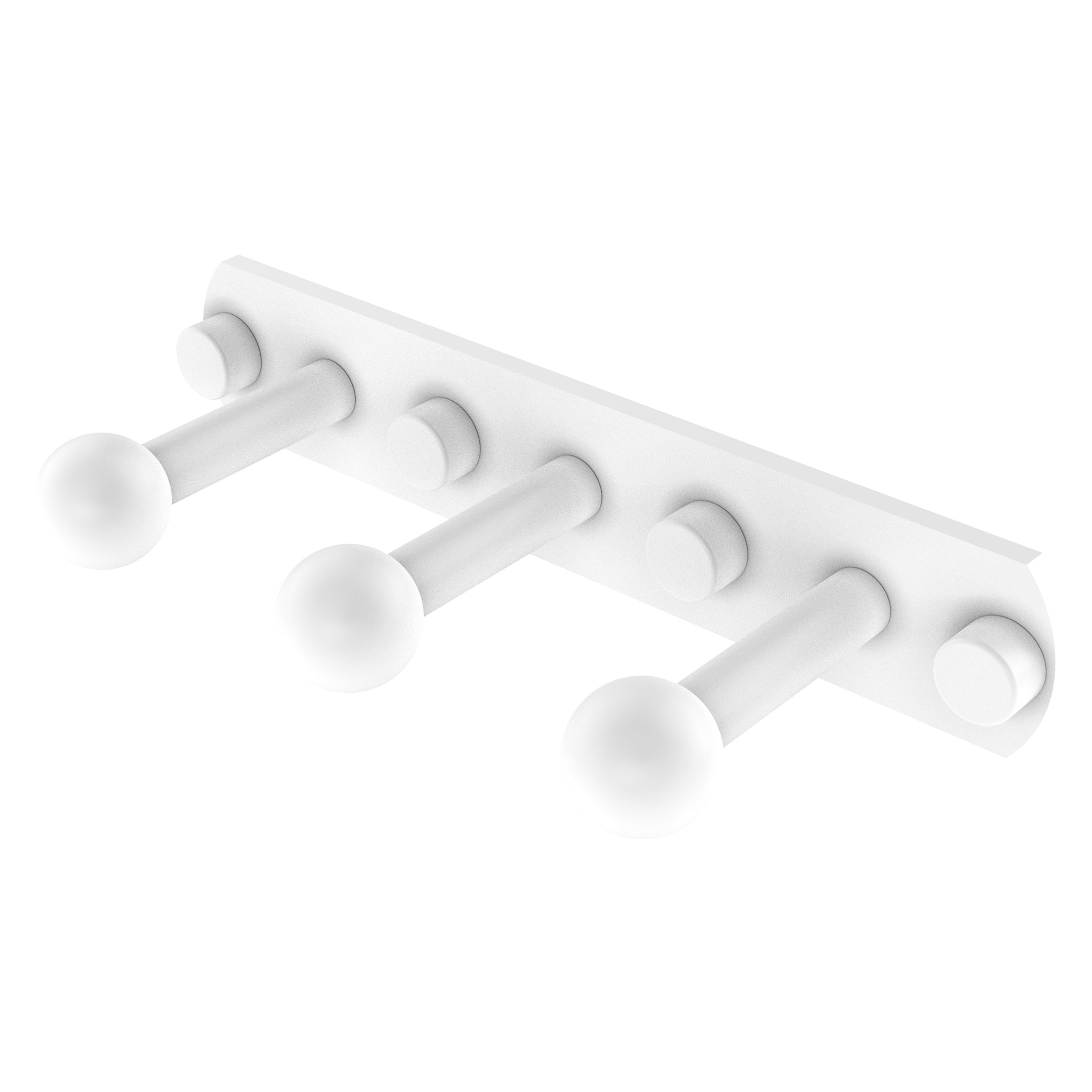 Allied Brass P1000-20-3-WHM Prestige Skyline Matte White Triple -Hook Wall mount Towel Hook