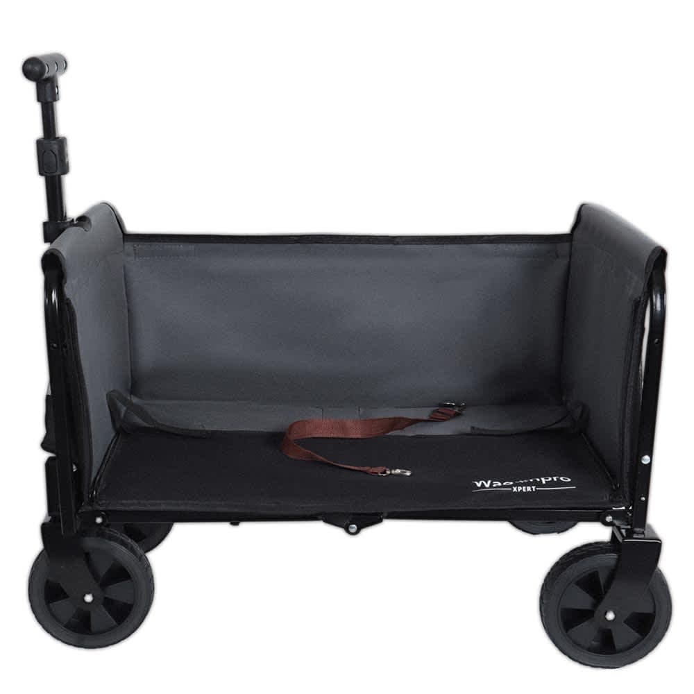 JUJABU ZJCART-6 Black All-in-One Convertible Folding Camping Wagon Cart Storage Compartment and Included Dog Tether Outdoor