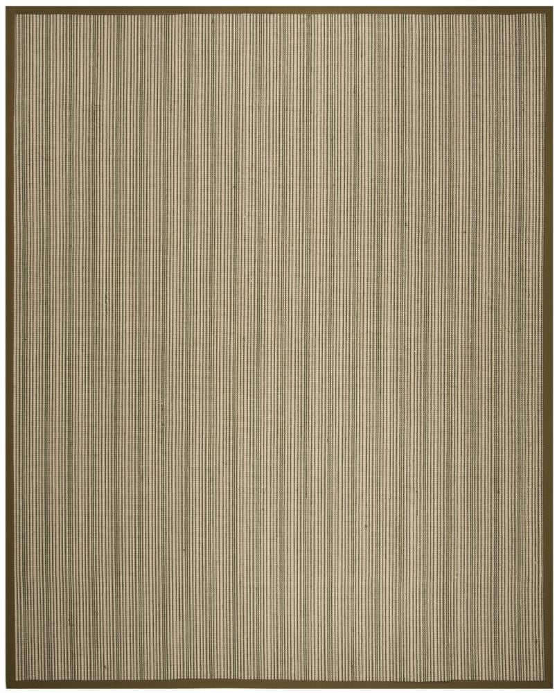 Safavieh NF132A-8 Natural Fiber Bonita 8 x 10 (ft) Loomed Sisal Multi/Green Rectangular Indoor Stripe Area rug