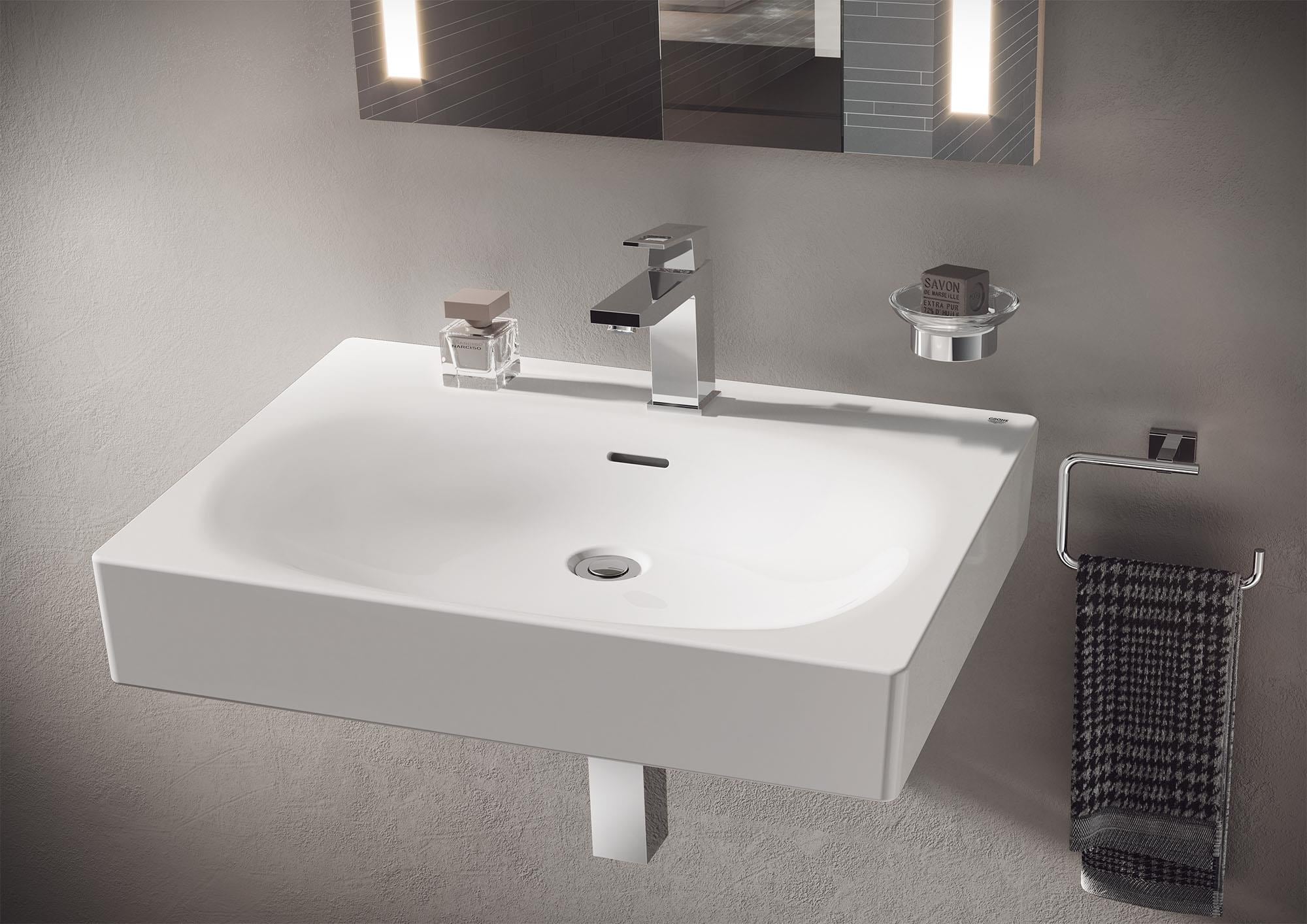 Eurocube Alpine White 24" Ceramic Wall-Mount Bathroom Sink