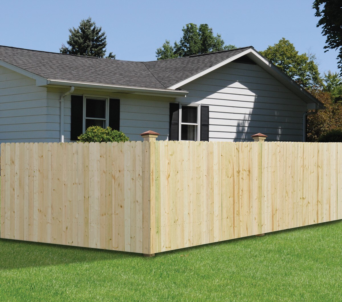 Severe Weather 3.5-Ft X 8-Ft Pressure Treated Spruce Pine Fir Dog Ear  Stockade Fence Panel In The Wood Fence Panels Department At Lowes.Com