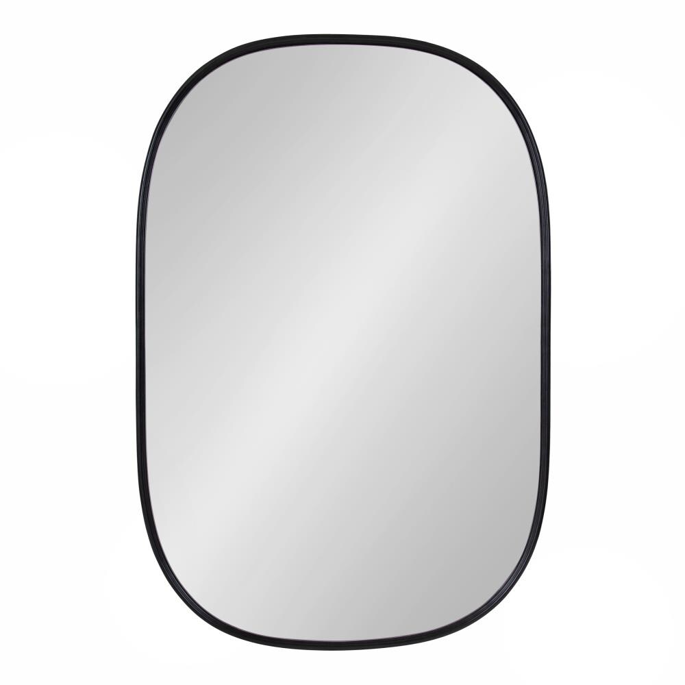 Elegant Full-Length Black Wood Rectangular Wall Mirror 24x36
