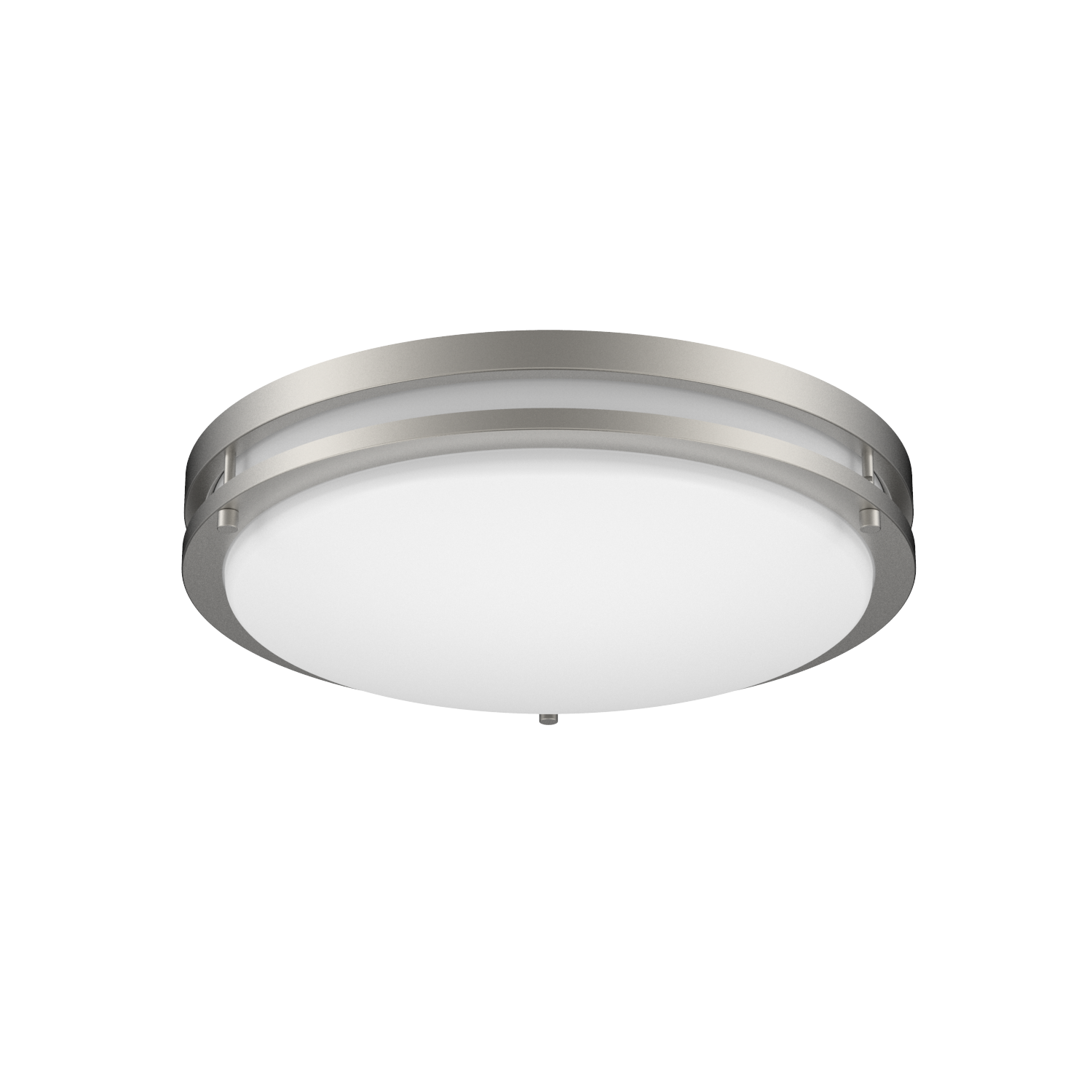 Project Source 1-Light 14-in Brushed Nickel LED Flush Mount Light in the  Flush Mount Lighting department at