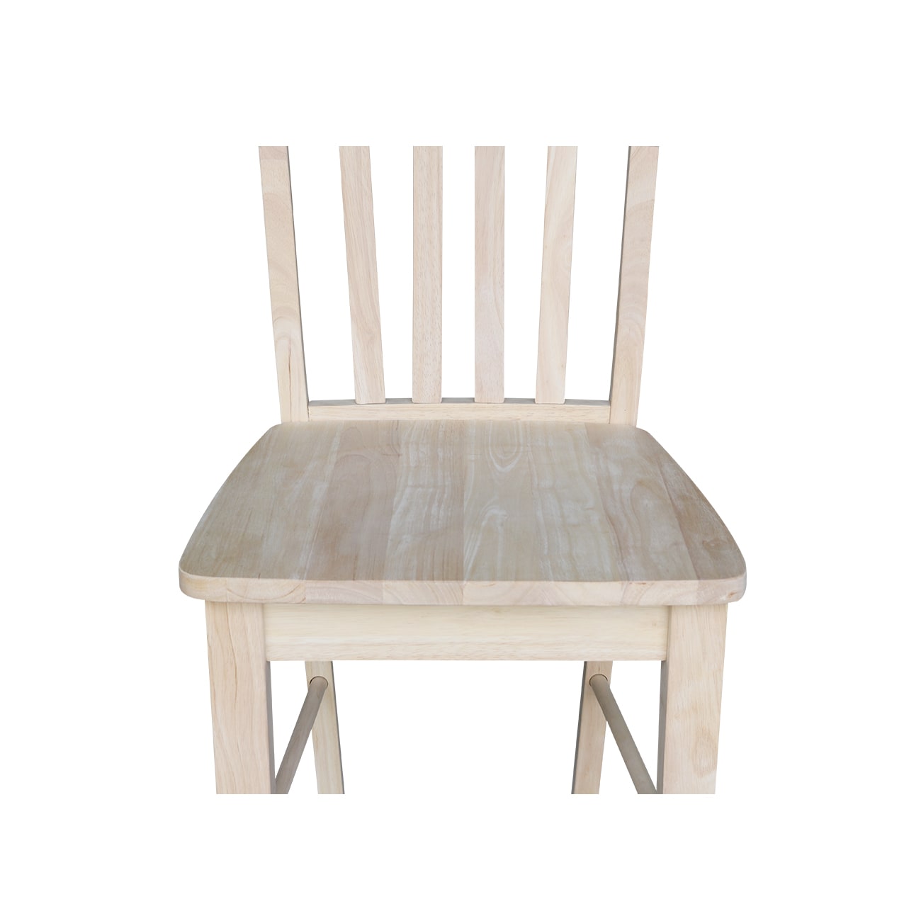 Unfinished Solid Parawood 30" Bar Height Cafe Stool