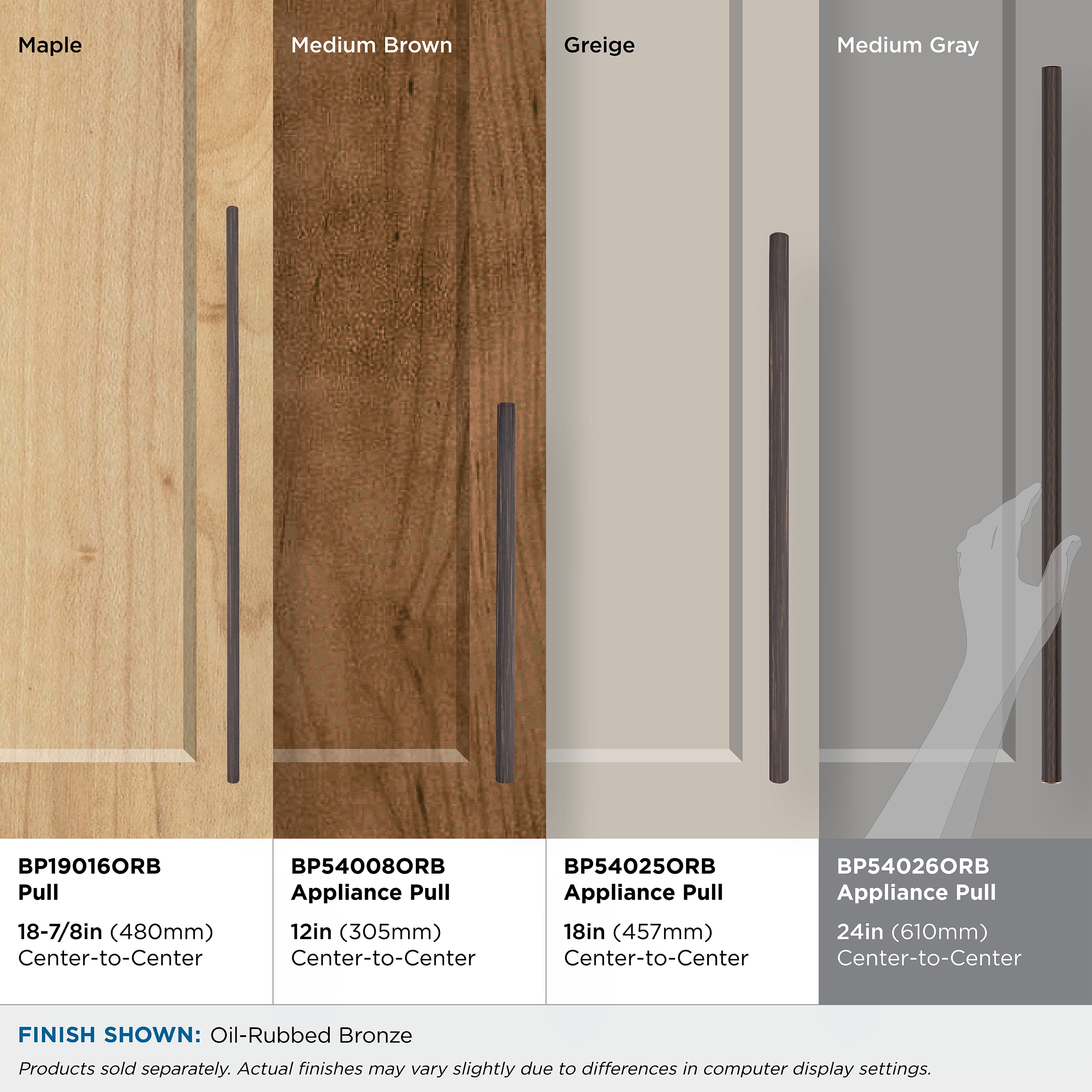 Amerock BP54026ORB Cabinet-Pulls - View #8