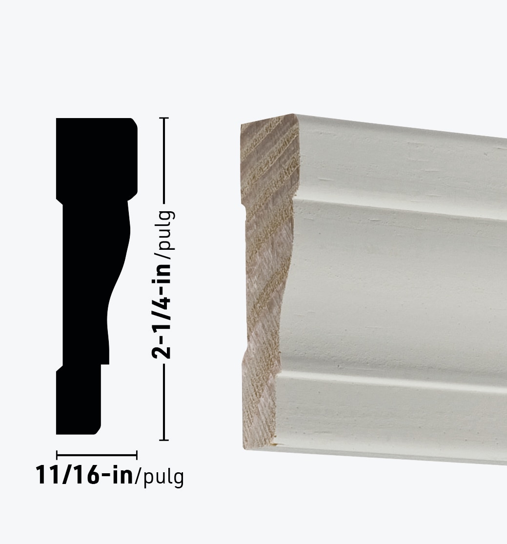 RELIABILT 0.6875-in x 2.25-in x 6.98-ft Primed Pine Door Casing Kit in ...