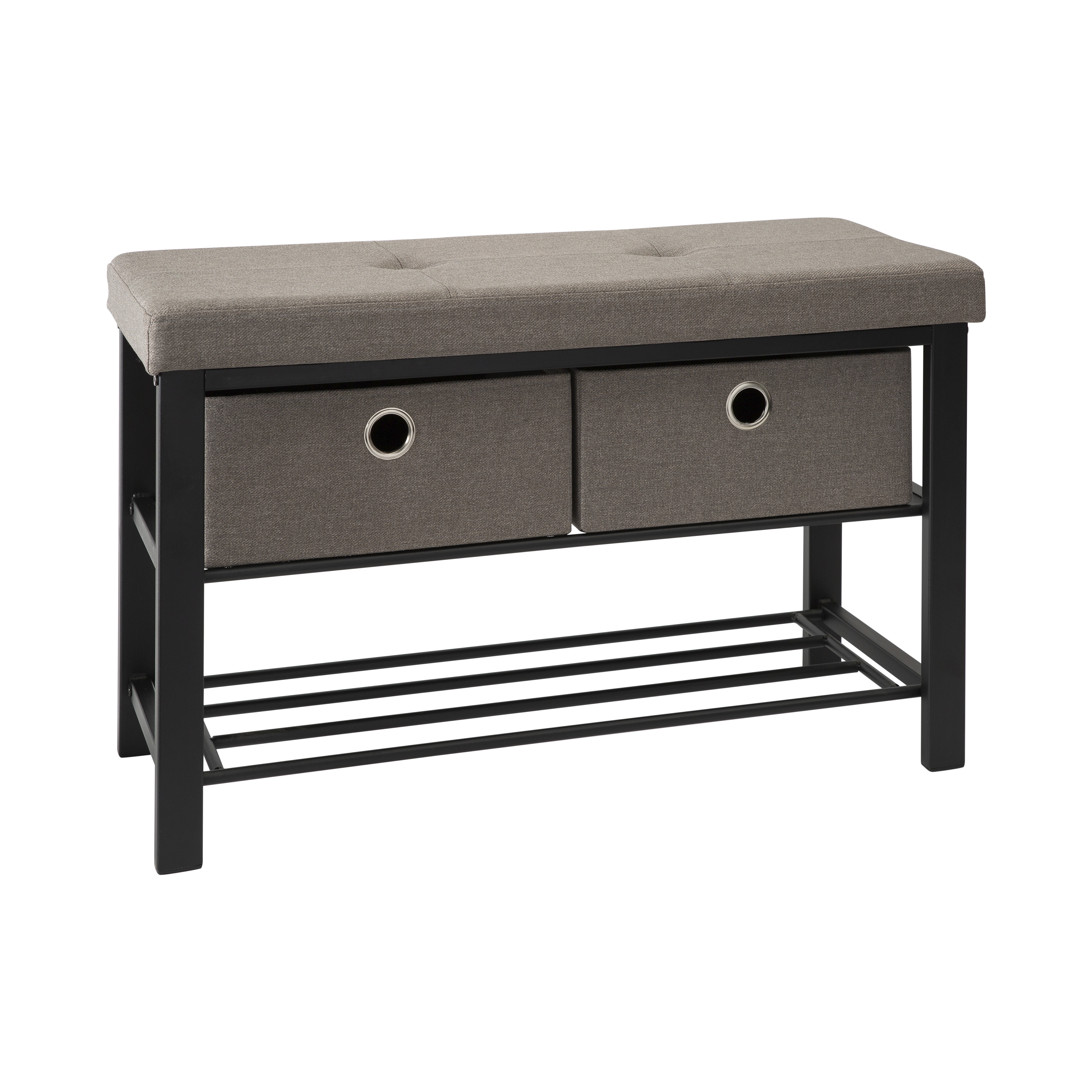 Simplify F-0683-BX Modern Taupe Storage Ottoman